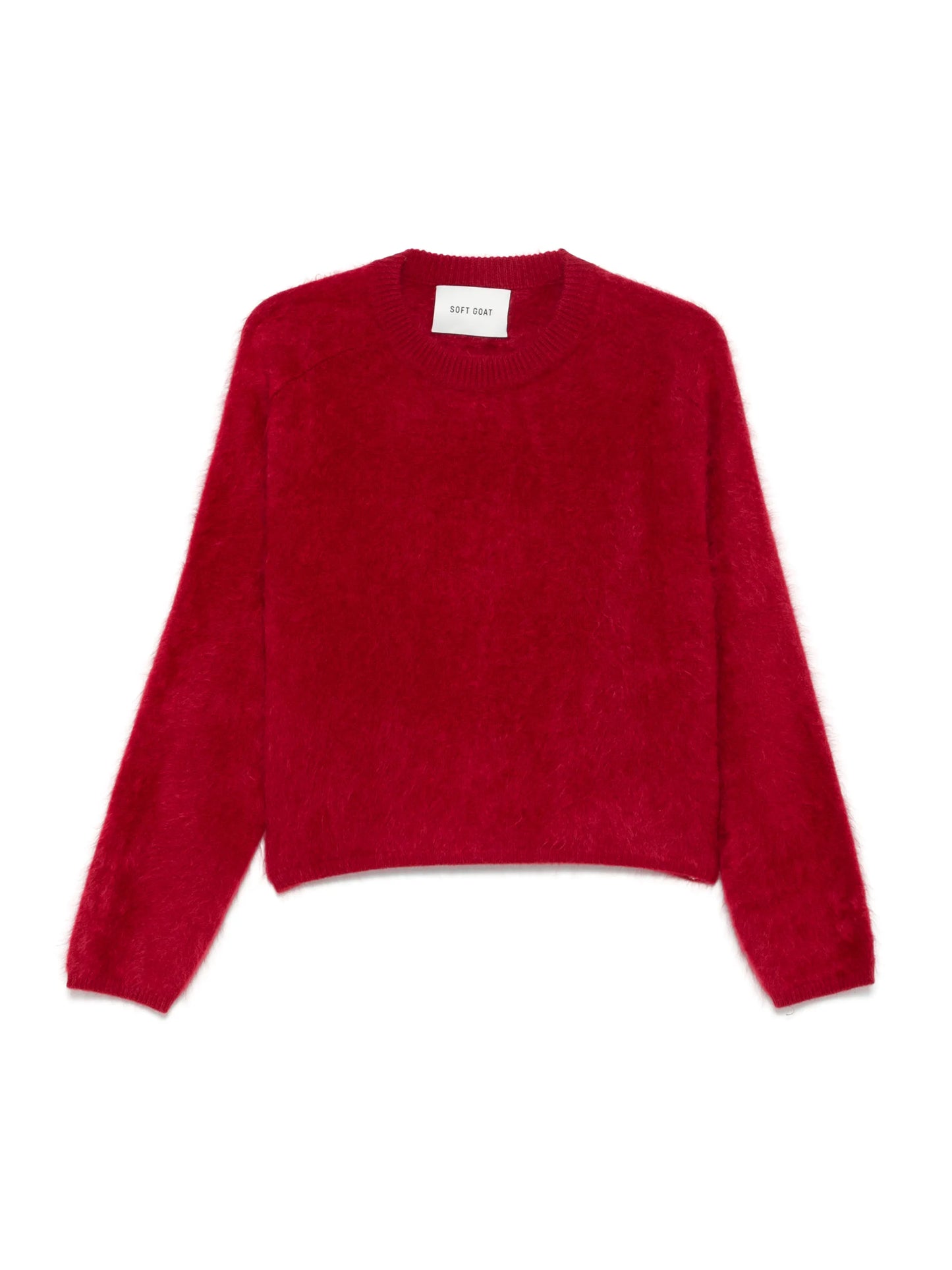 brushed crew-neck sweater