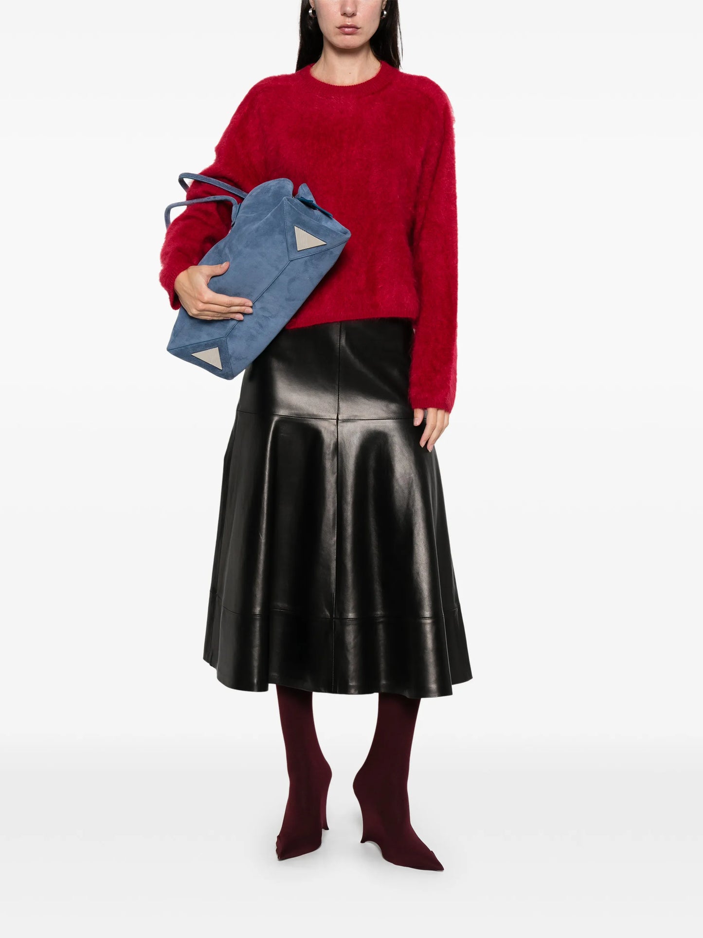 brushed crew-neck sweater