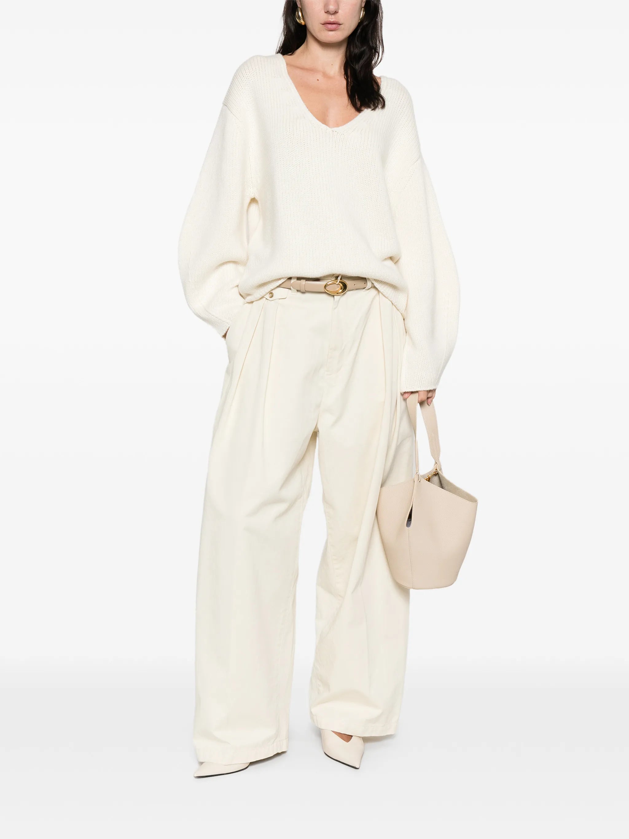 spaghetti-strap cashmere top