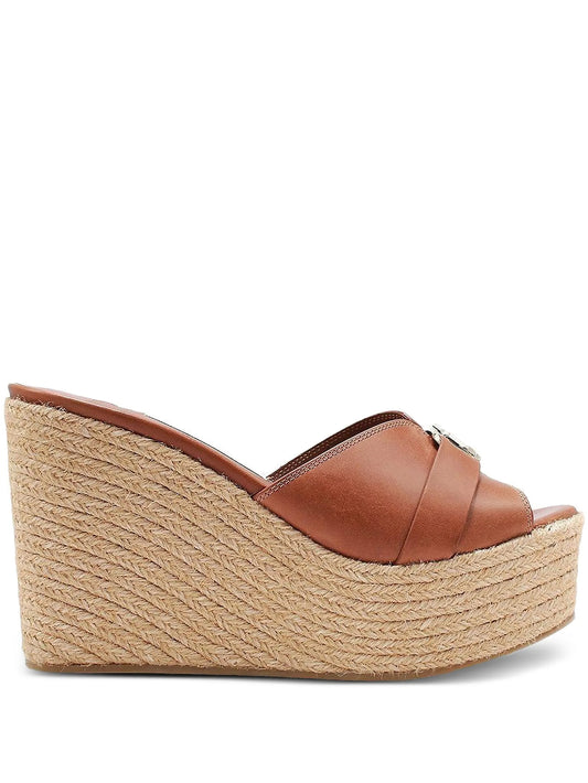 100mm Leda wedge sandals