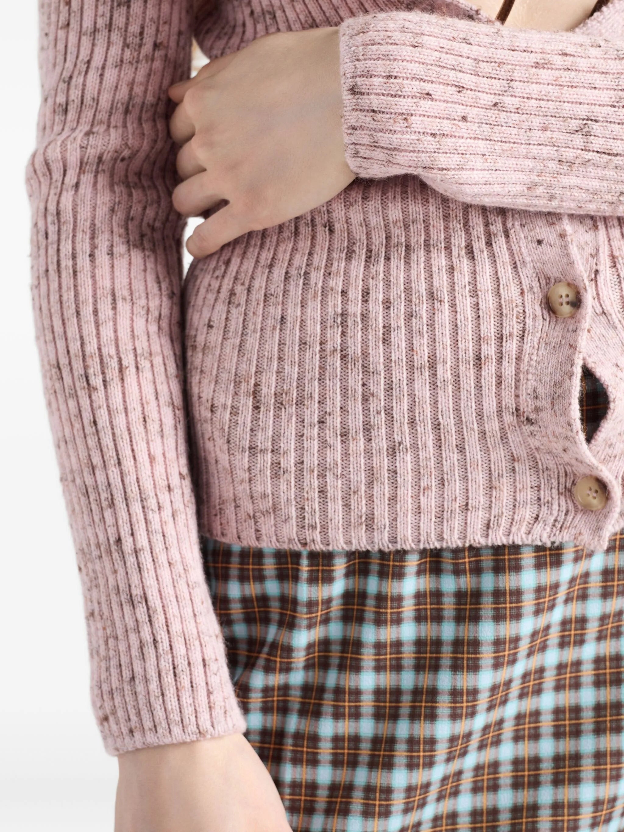 rib-knit cardigan