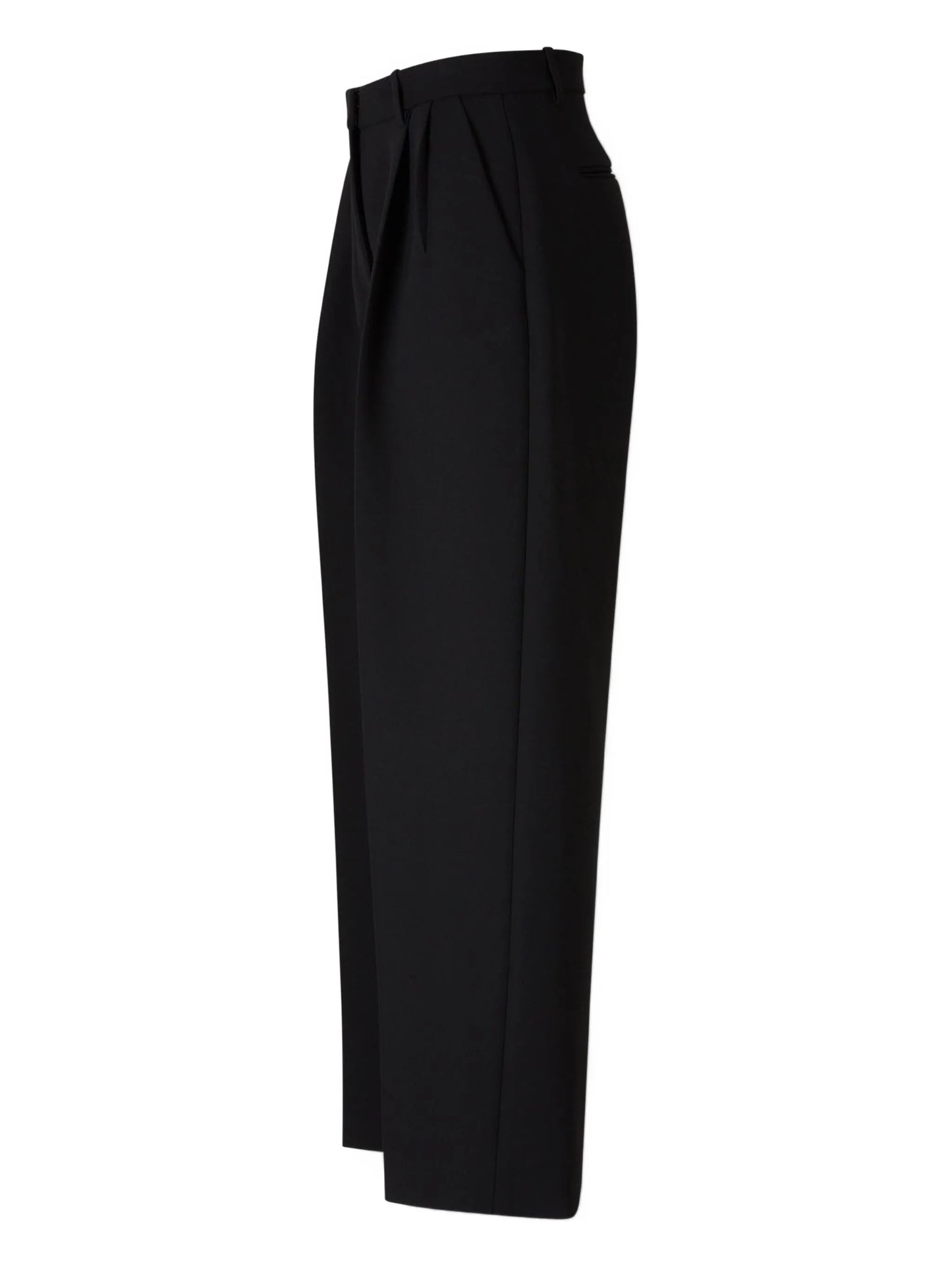 pleated high-waisted trousers