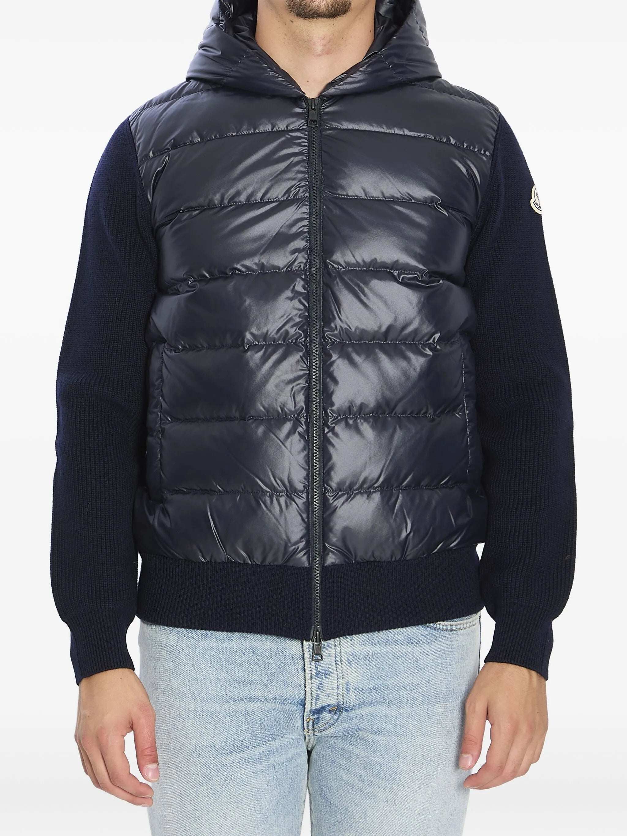 logo-patch padded jacket