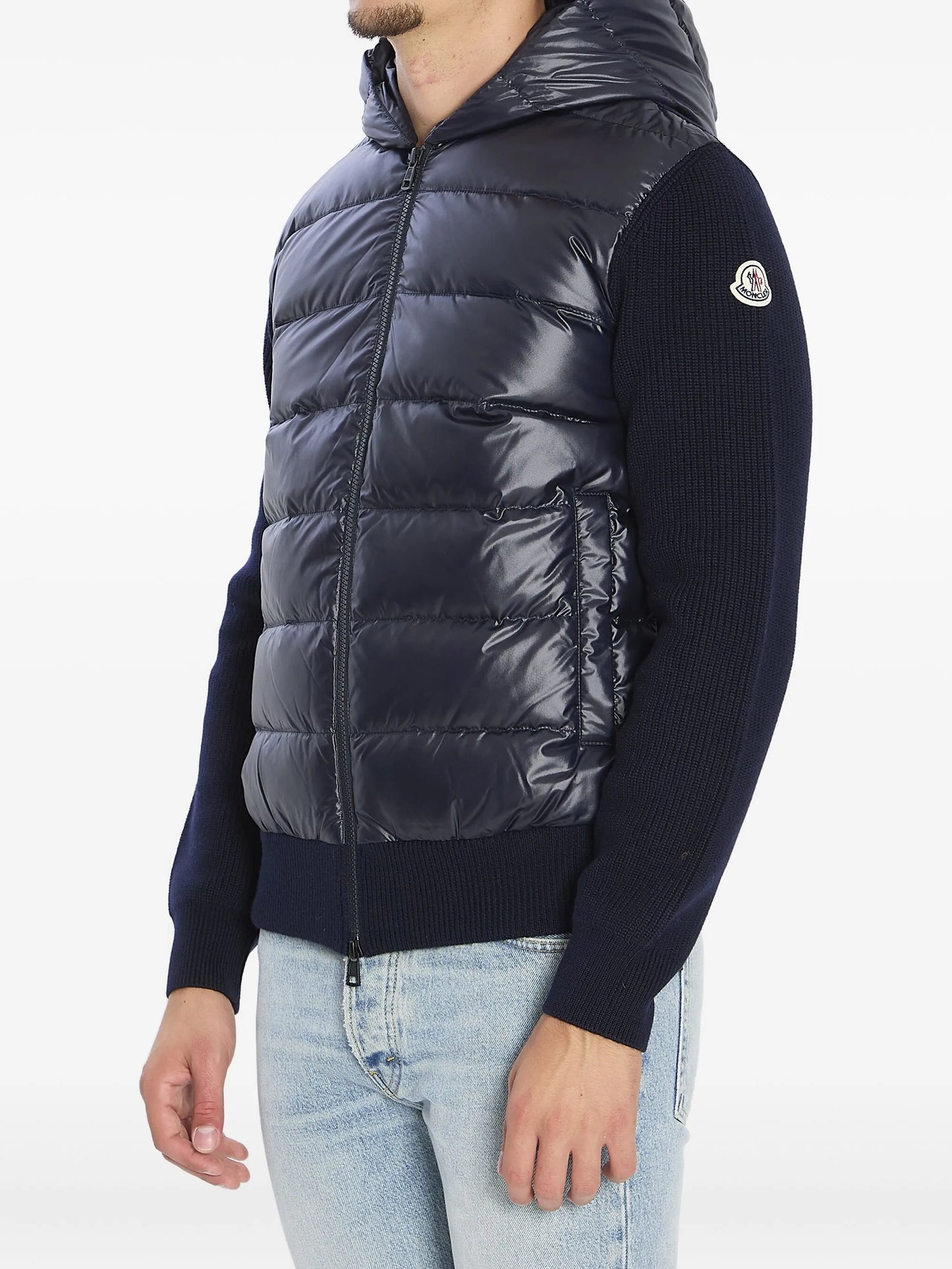 logo-patch padded jacket