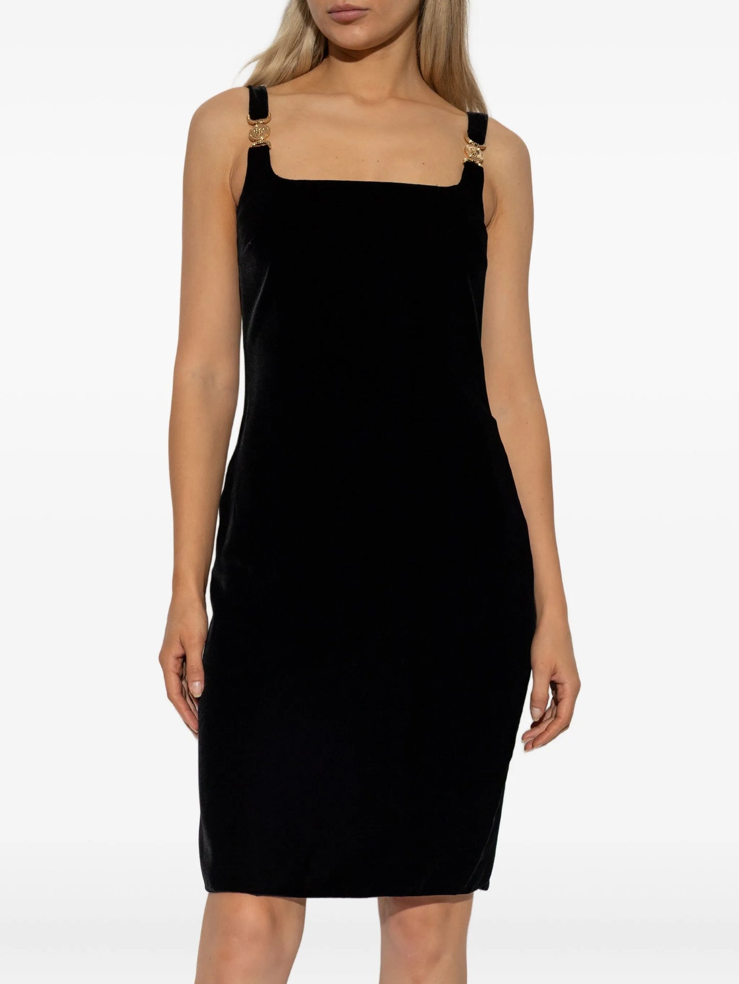 Medusa-embellishment mini dress