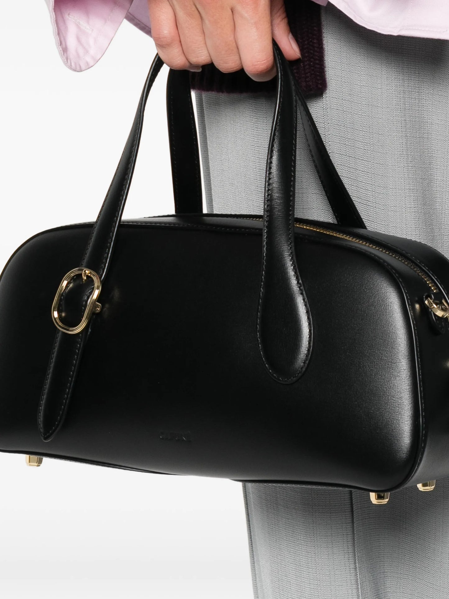 Asra Boston buckle small tote bag