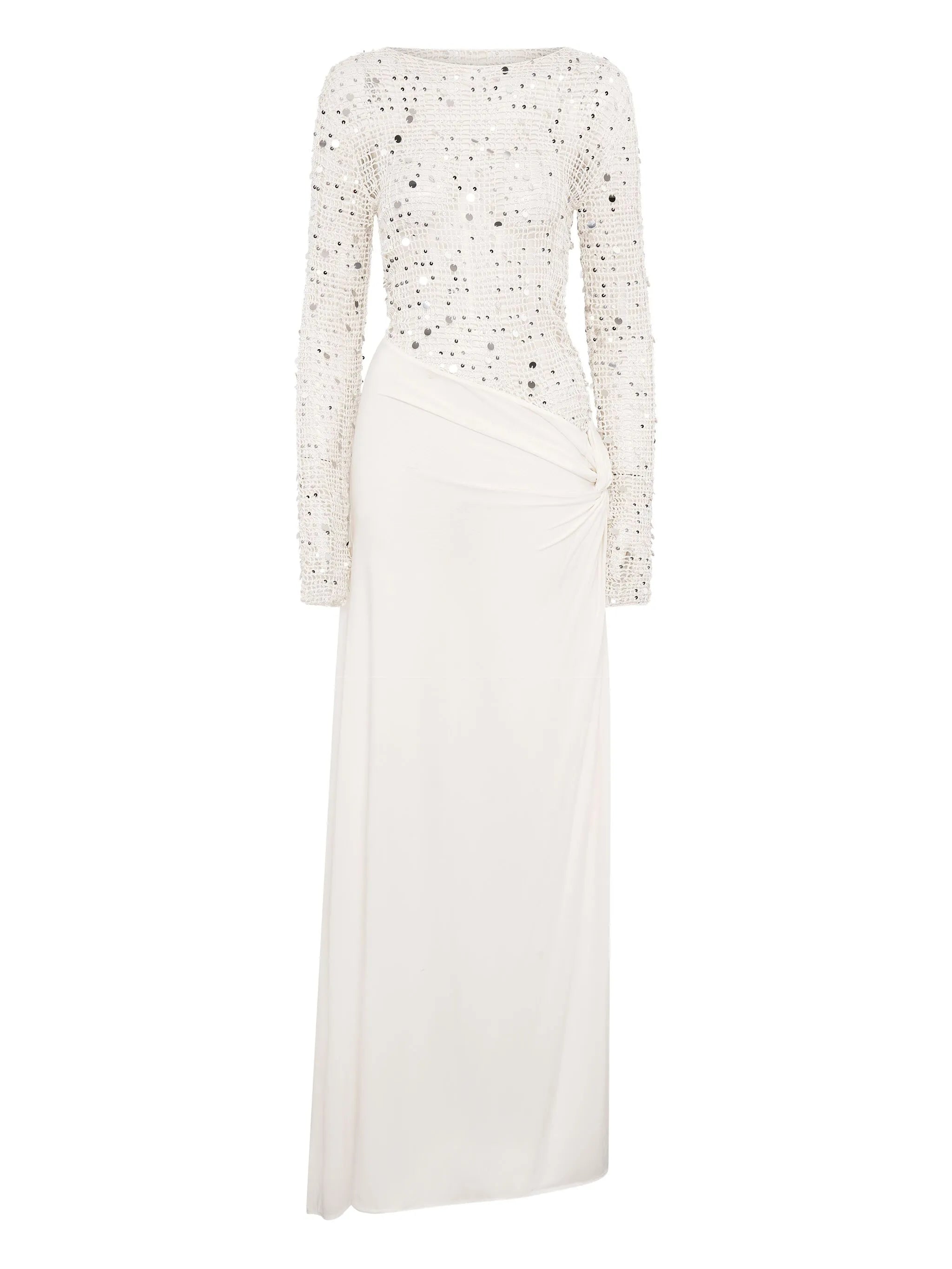Claire crochet sequin maxi dress