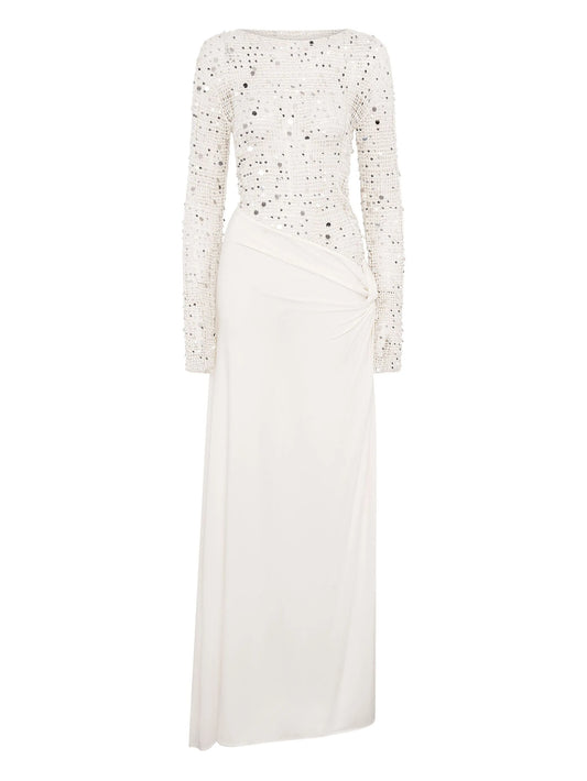 Claire crochet sequin maxi dress