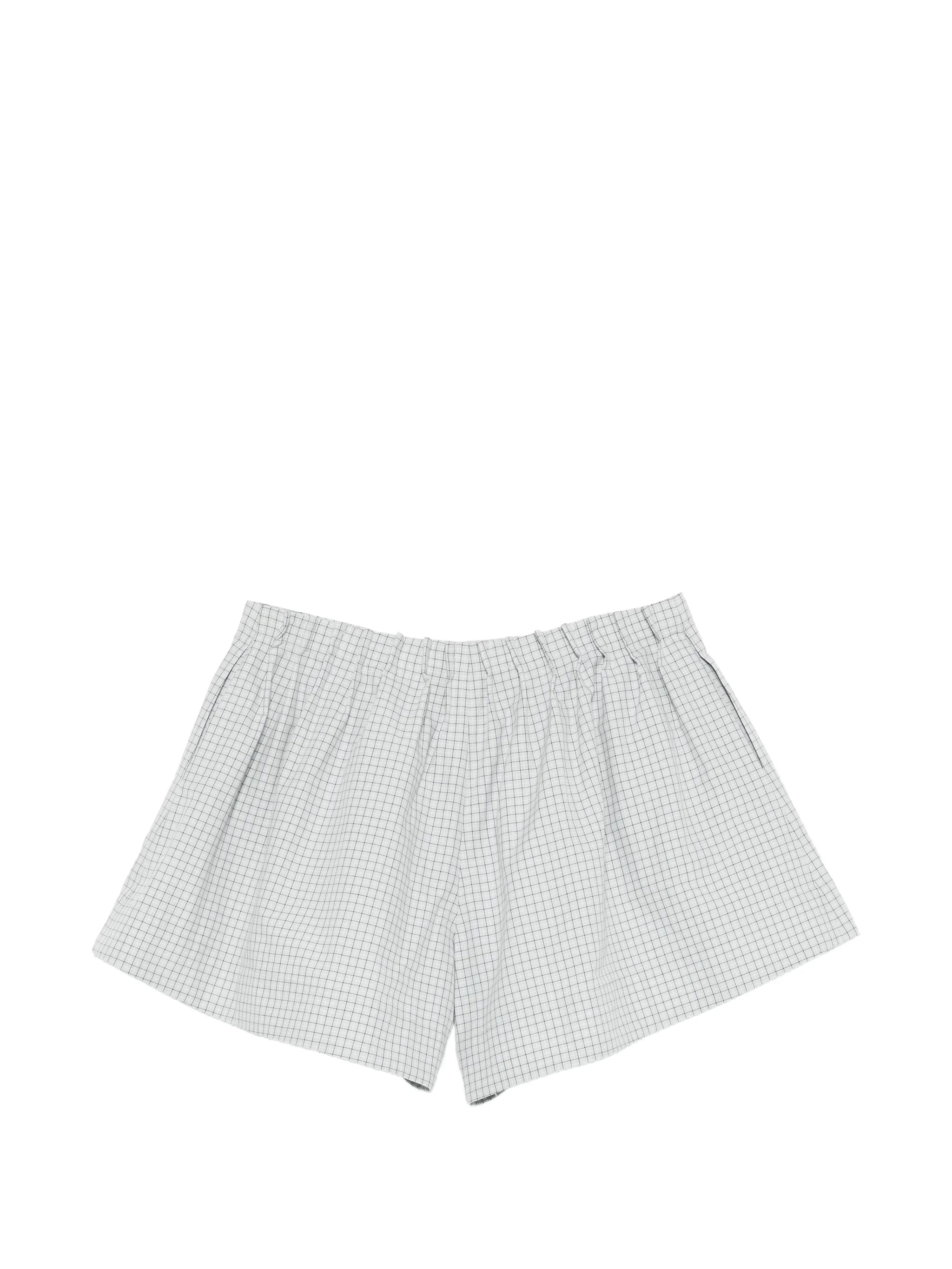 checked shorts