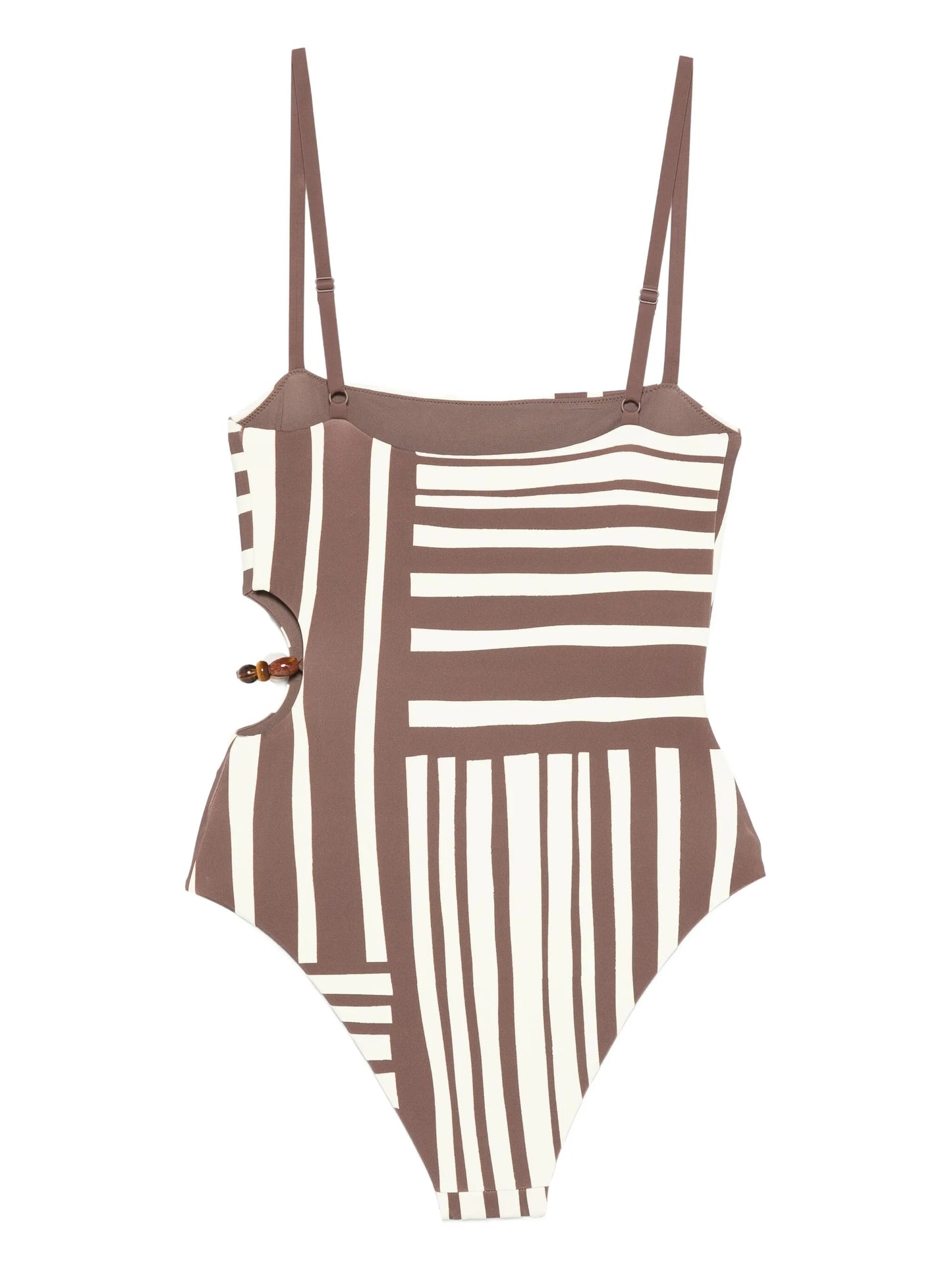 Linocut beaded swimsuit