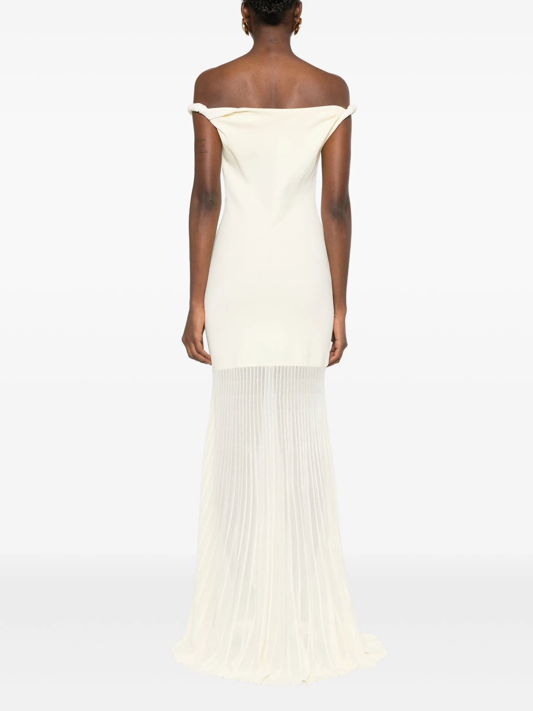 Elia off-shouder twist maxi dress