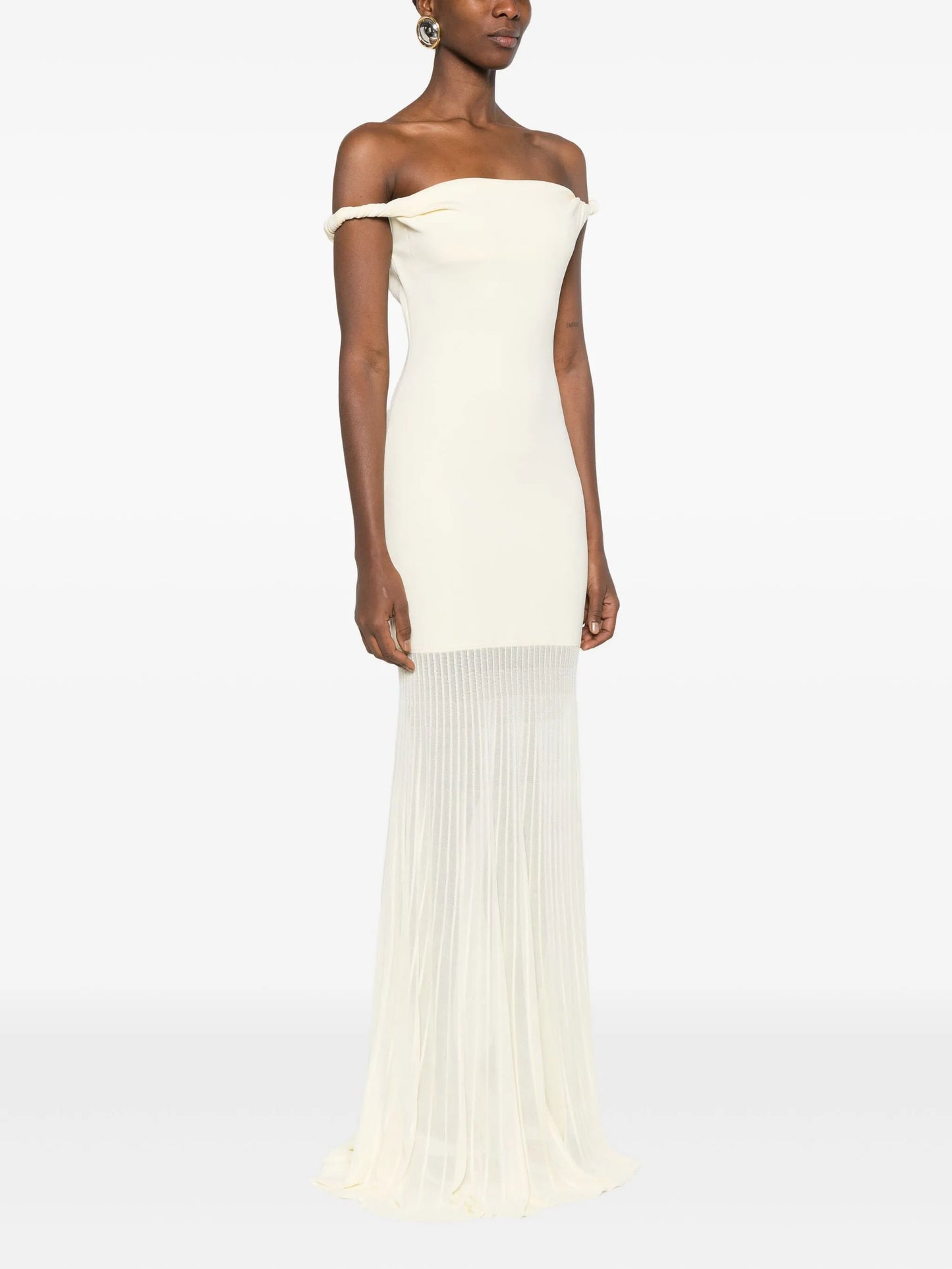 Elia off-shouder twist maxi dress