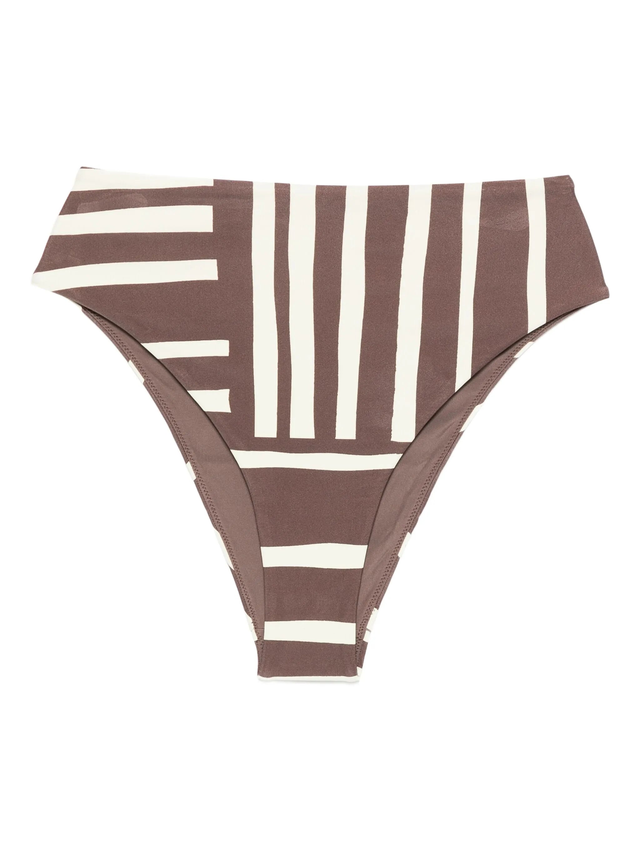 Linocut striped bikini bottom