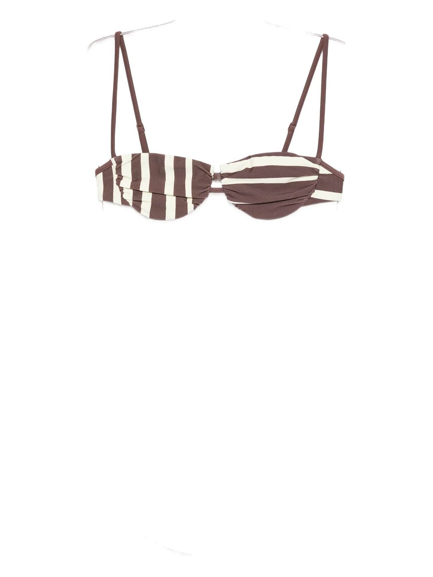 Linocut striped bikini top