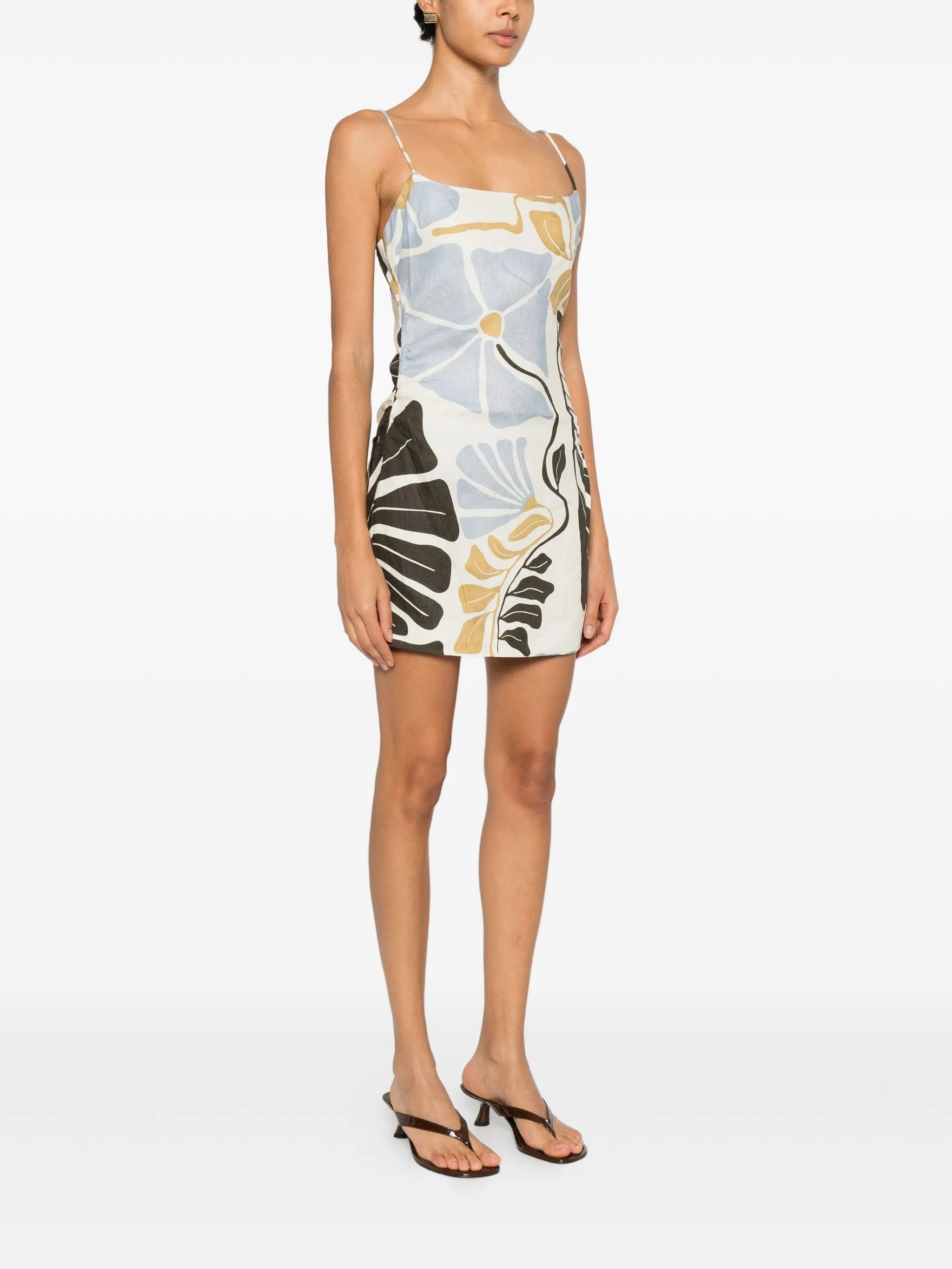 Lola square-neck mini dress