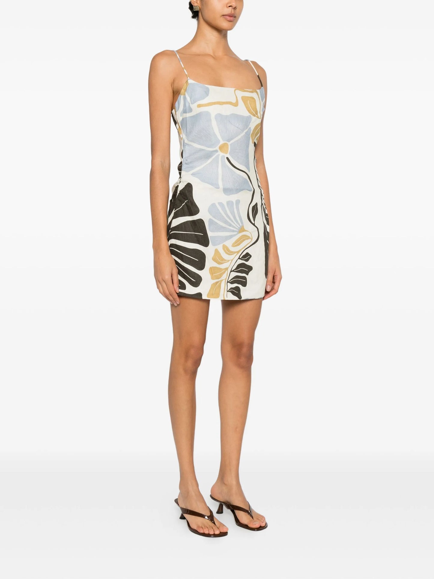 Lola square-neck mini dress