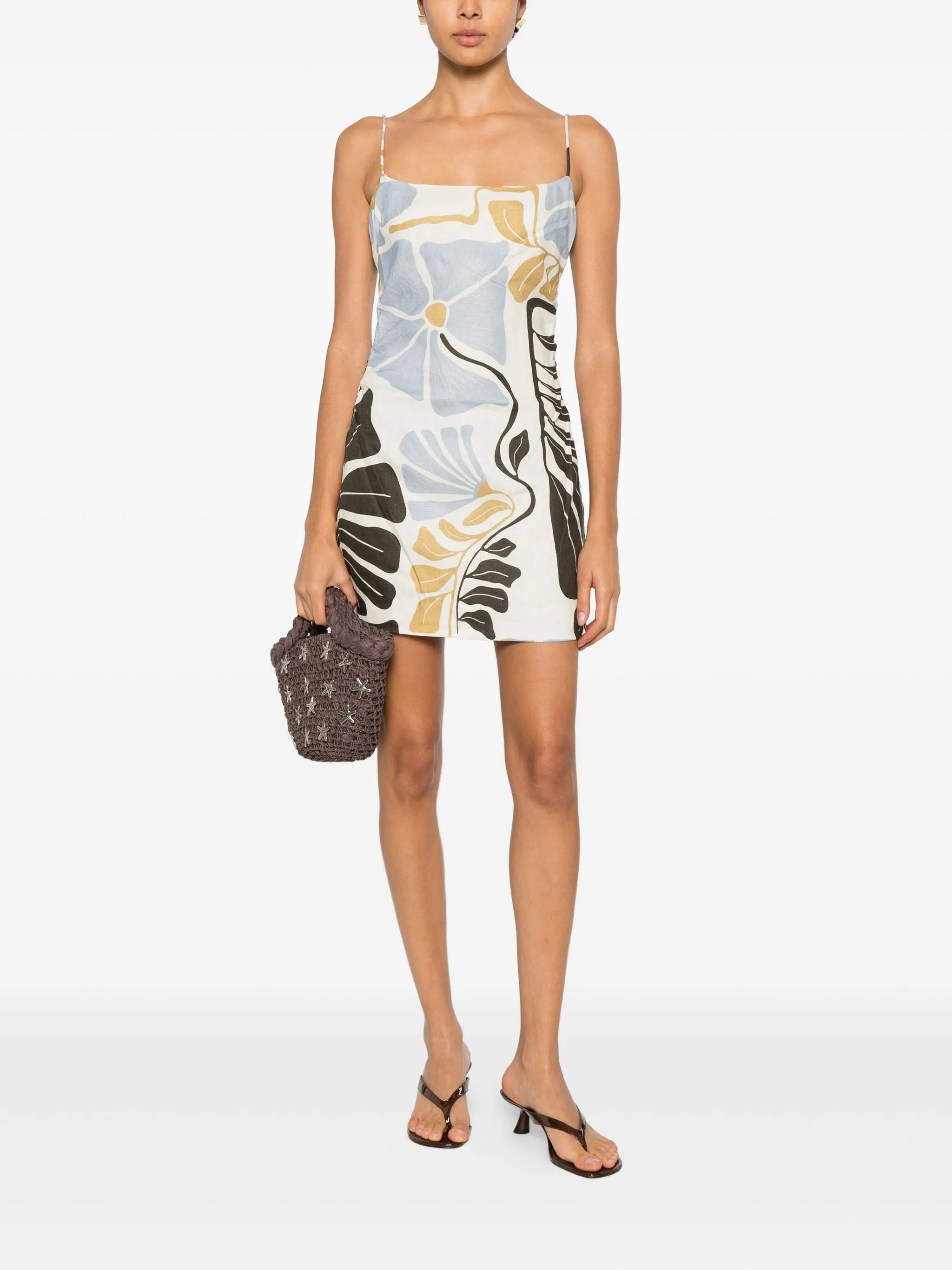 Lola square-neck mini dress