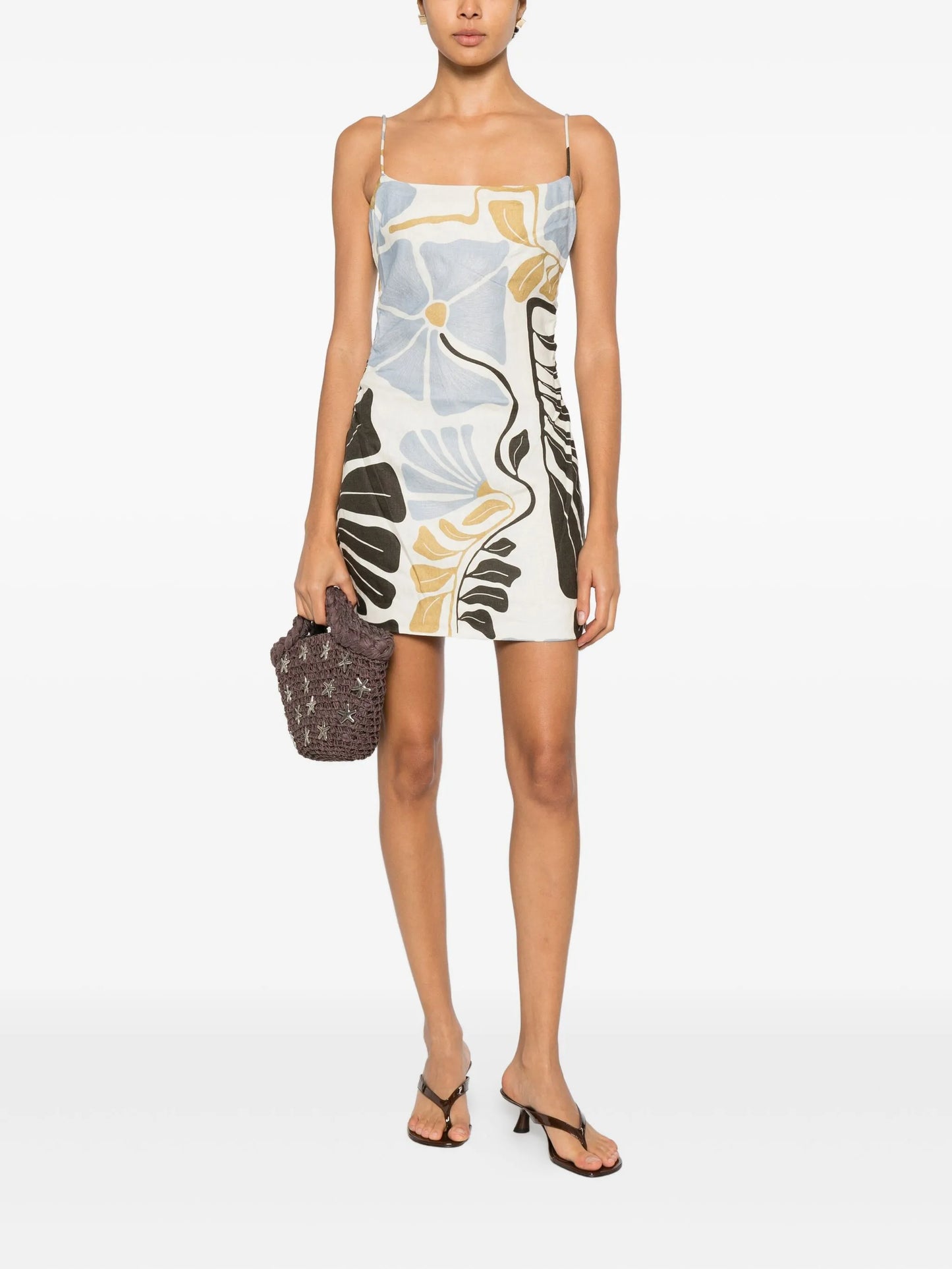 Lola square-neck mini dress