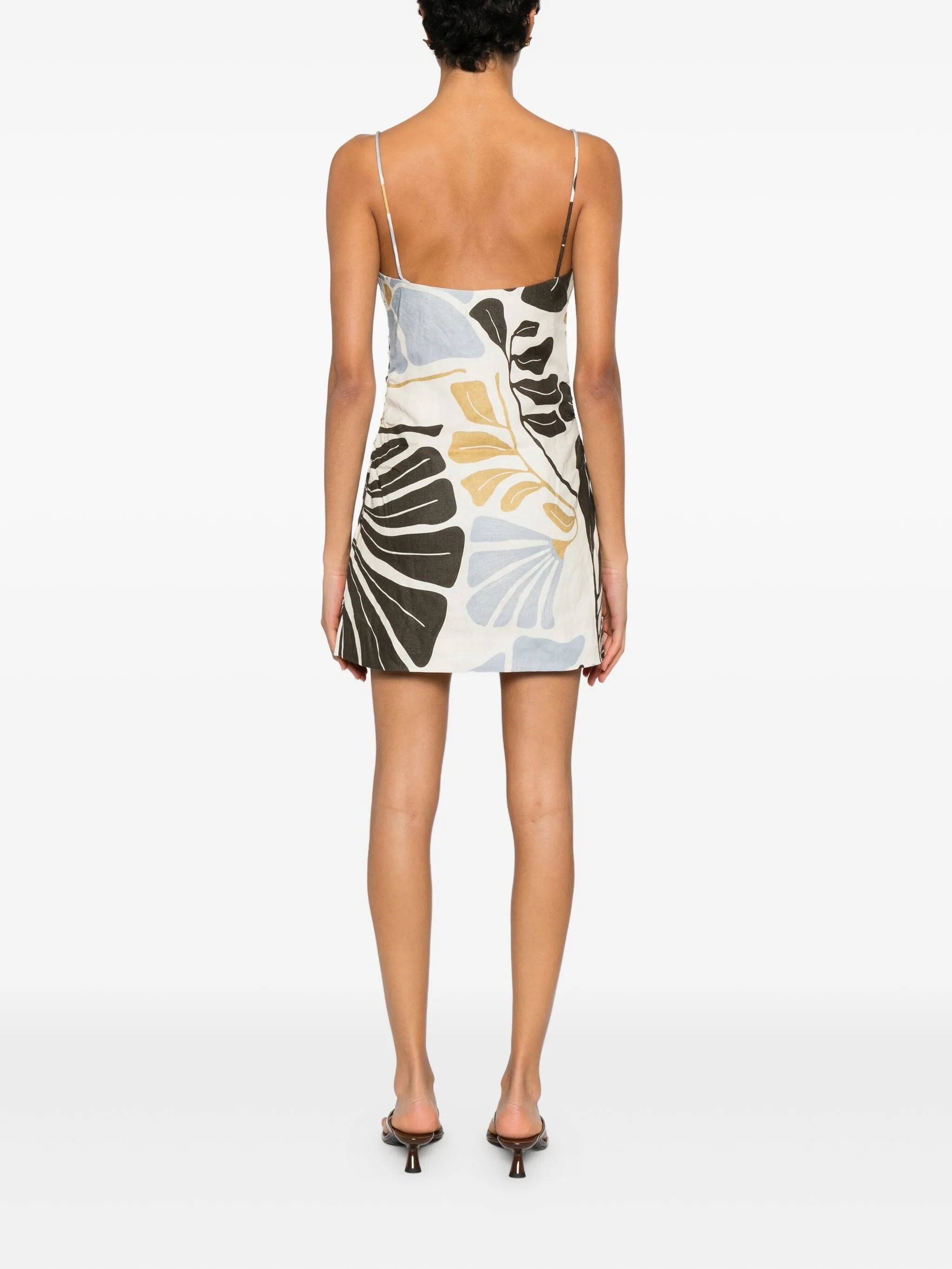 Lola square-neck mini dress