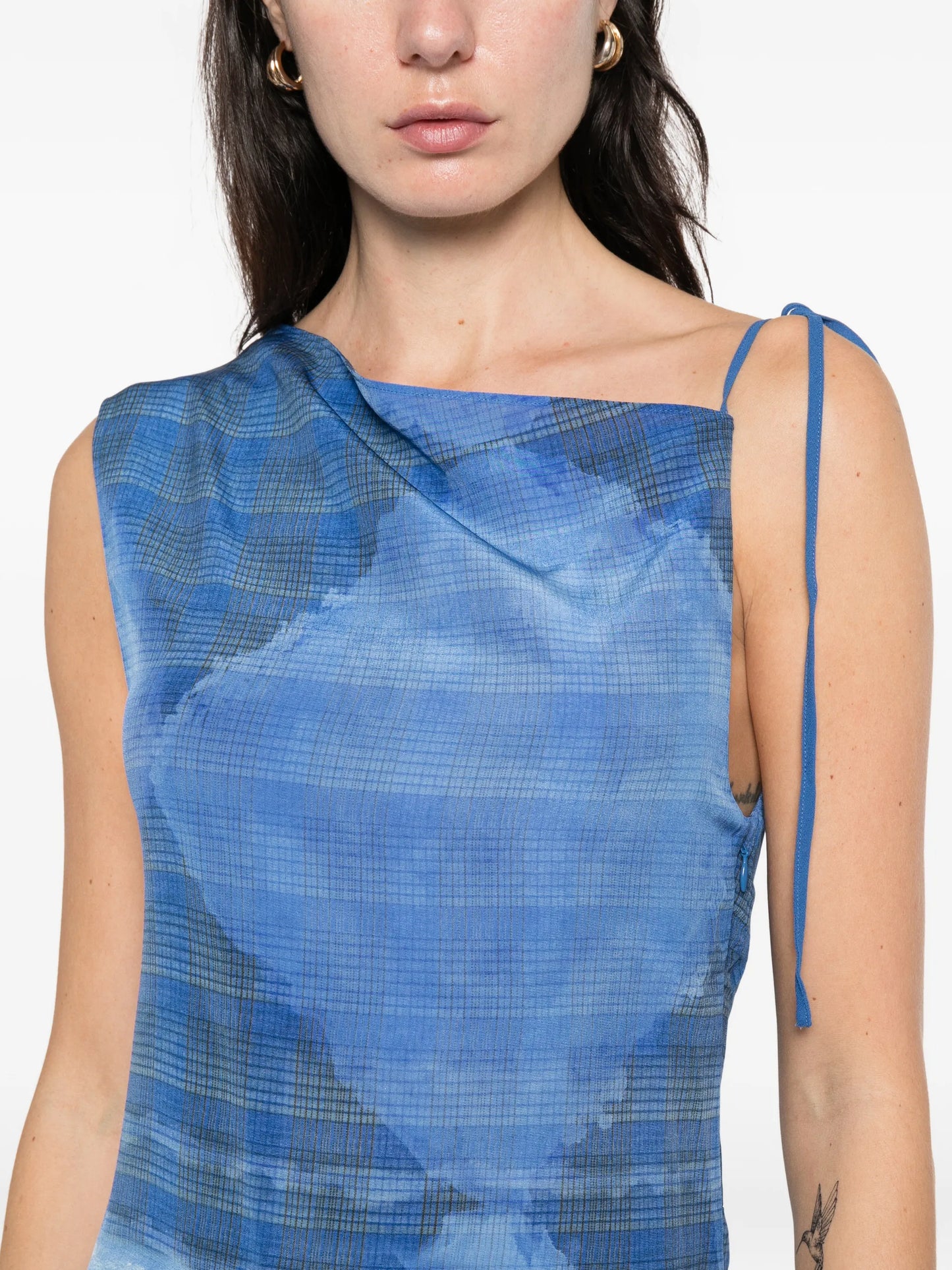 Isla waves print mini dress