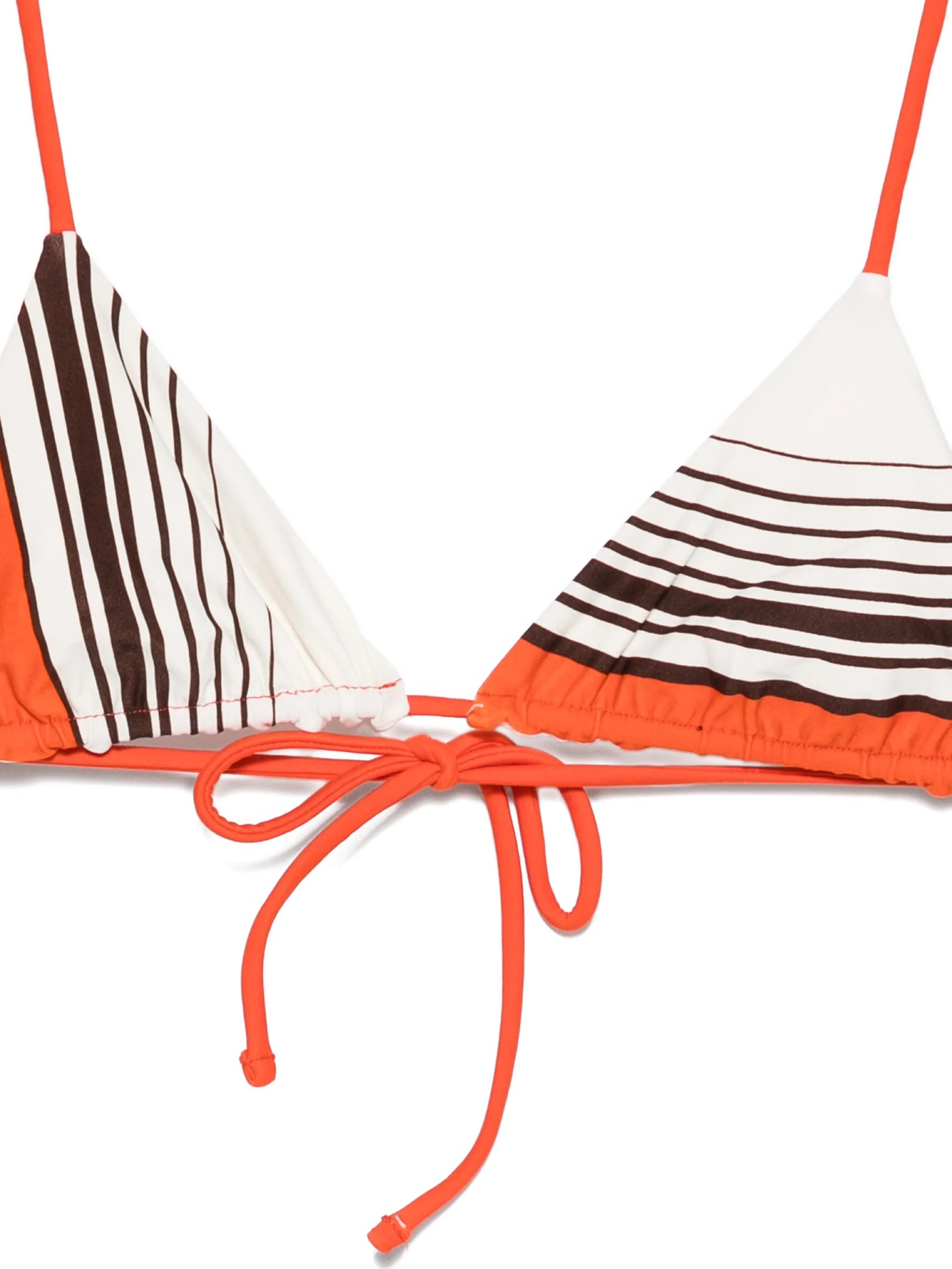 Destino striped-pattern triangle bikini top