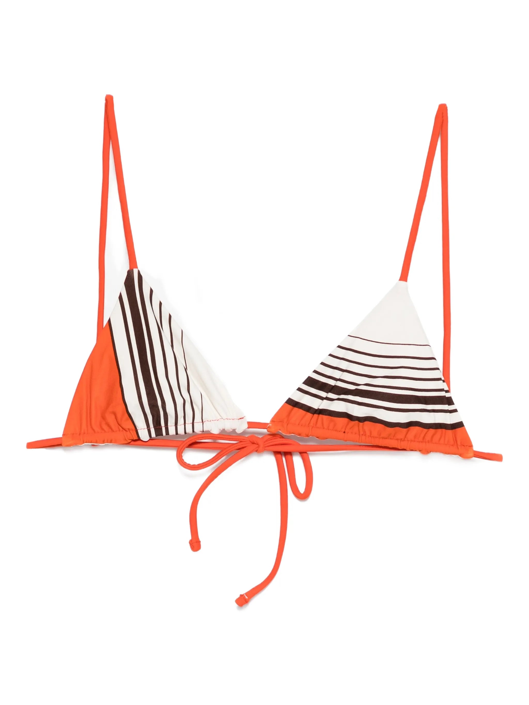 Destino striped-pattern triangle bikini top