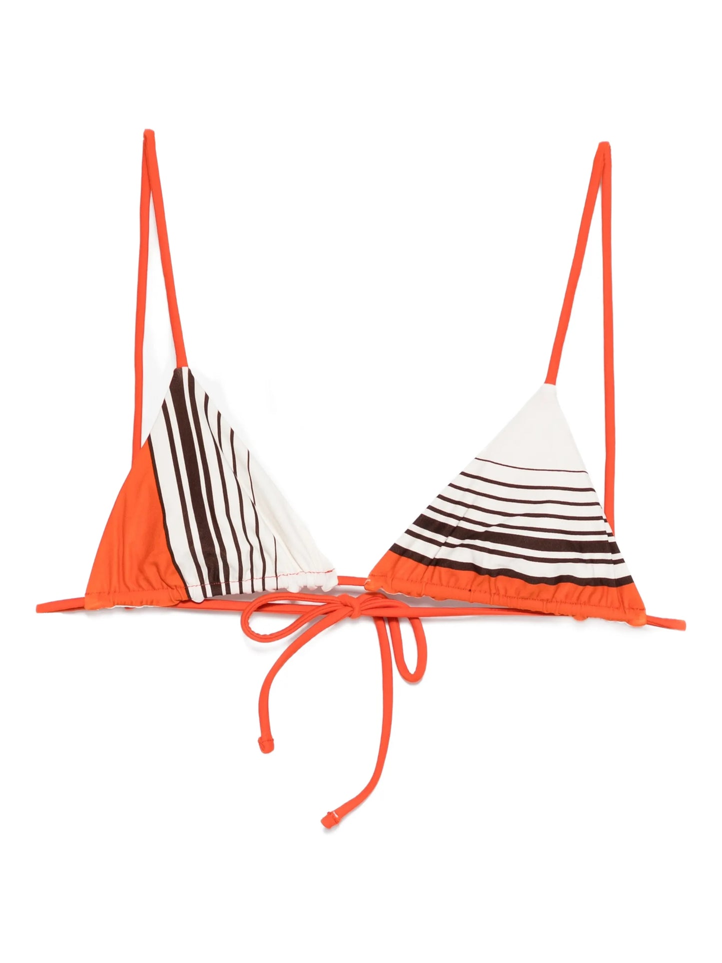 Destino striped-pattern triangle bikini top