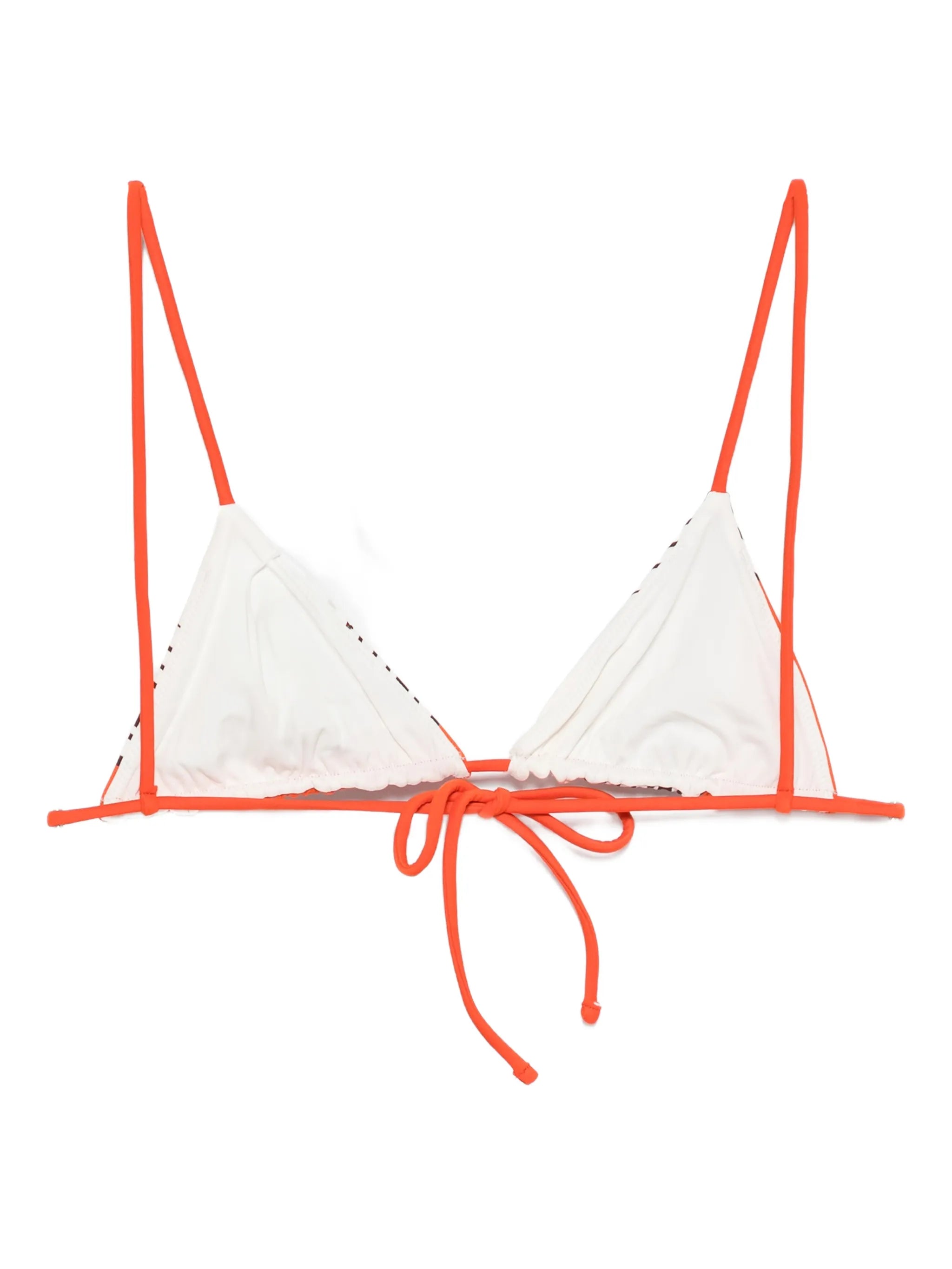 Destino striped-pattern triangle bikini top