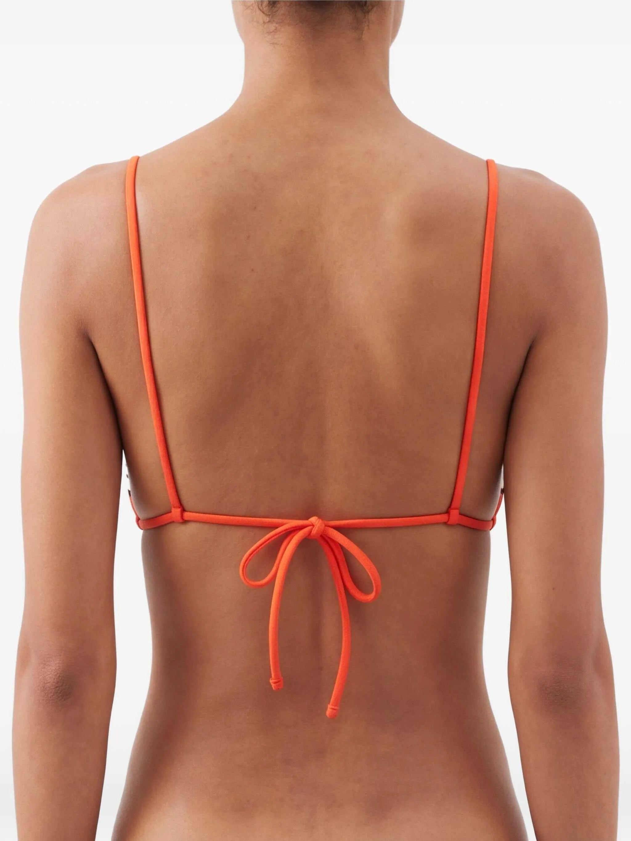 Destino striped-pattern triangle bikini top