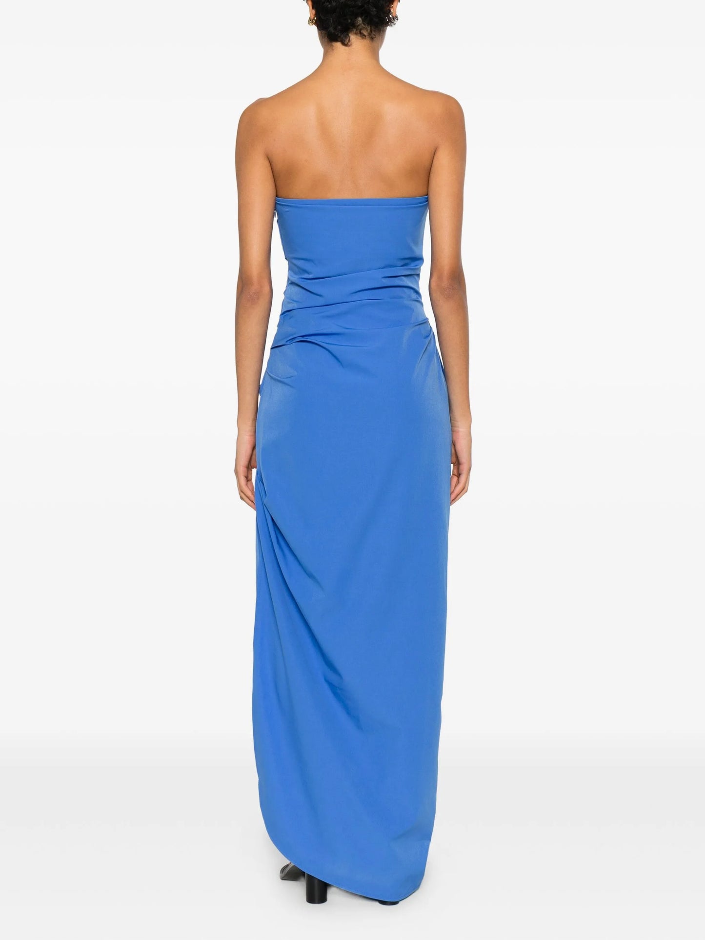 Sol strapless draped maxi dress