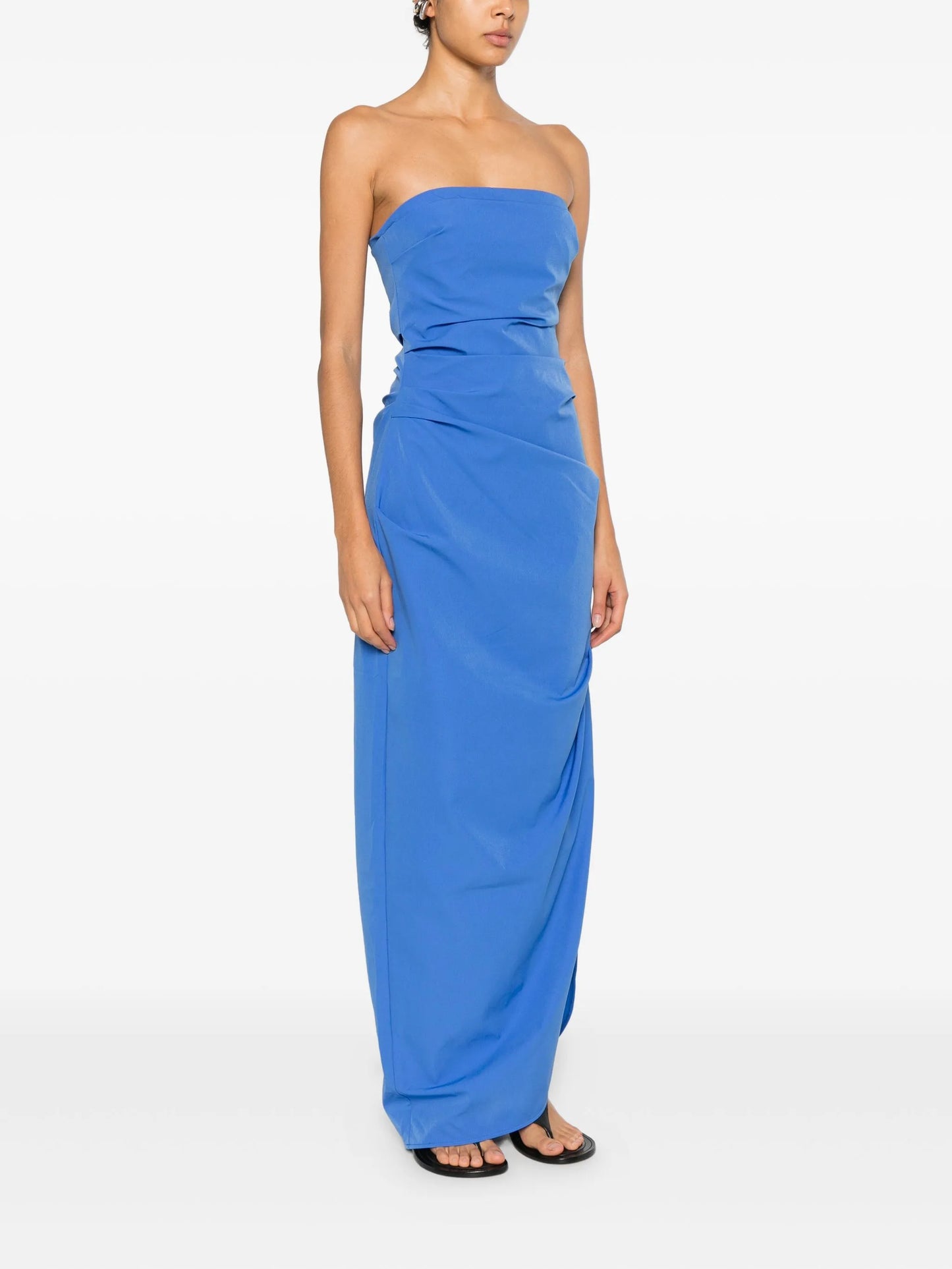 Sol strapless draped maxi dress