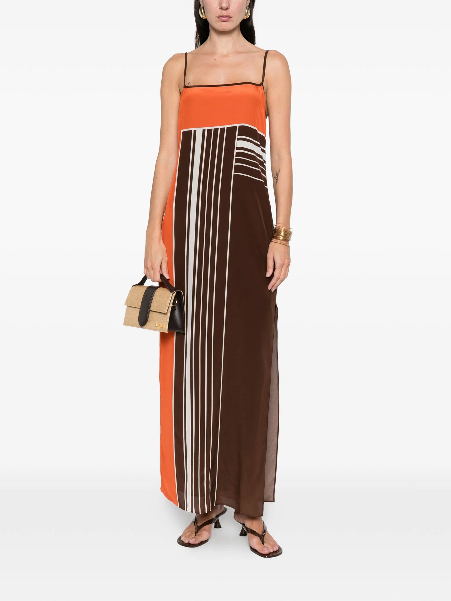 Destino striped maxi dress
