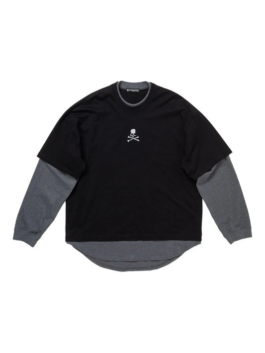layered skull t-shirt