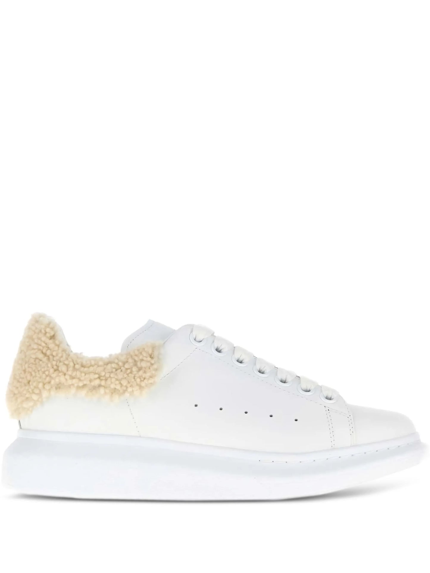 leather shearling sneakers