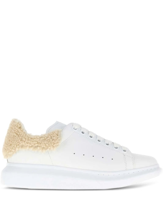 leather shearling sneakers