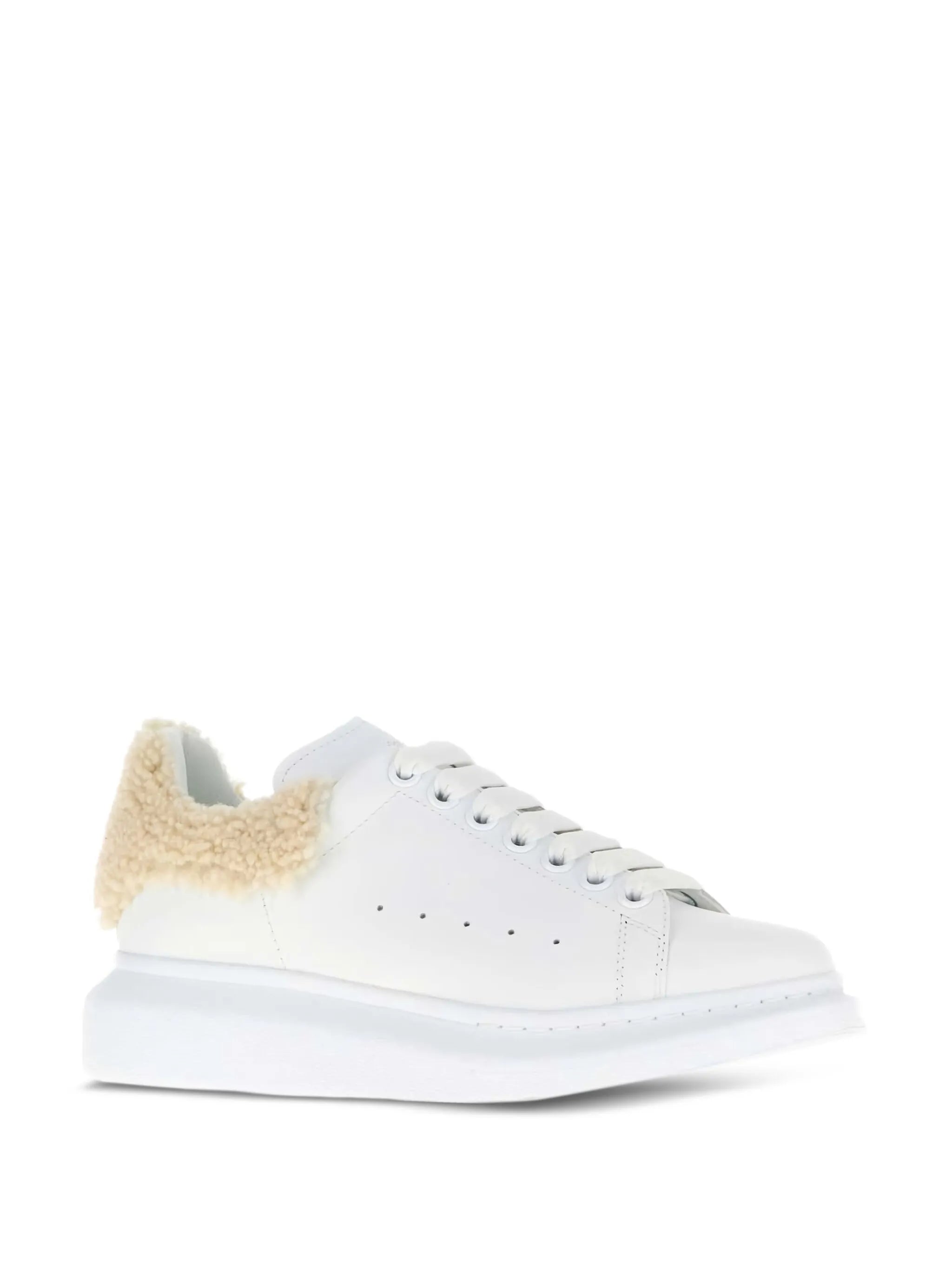 leather shearling sneakers