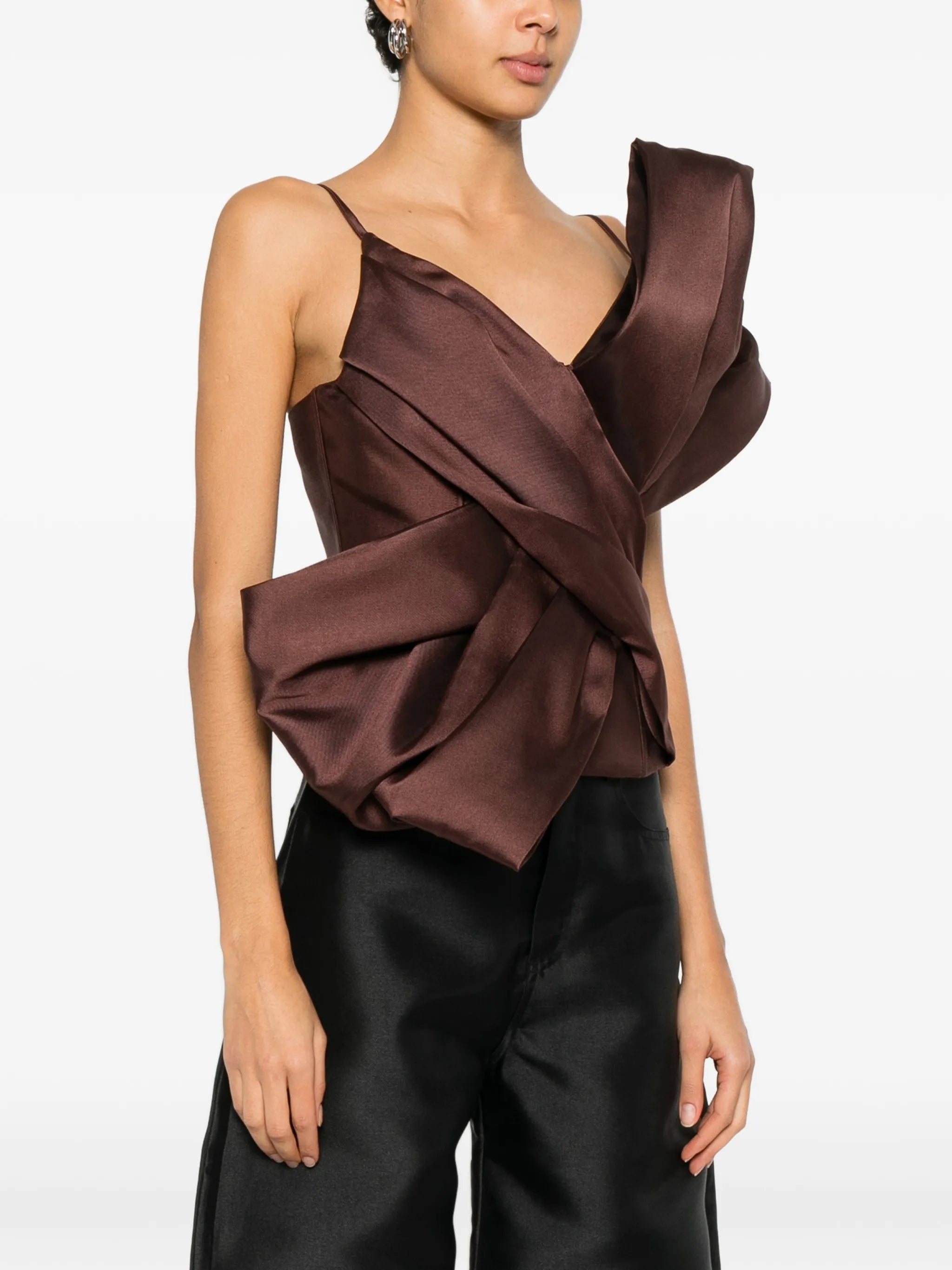 bow satin top
