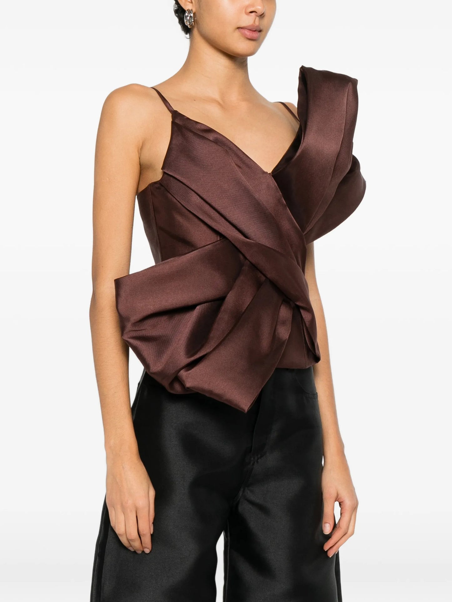 bow satin top