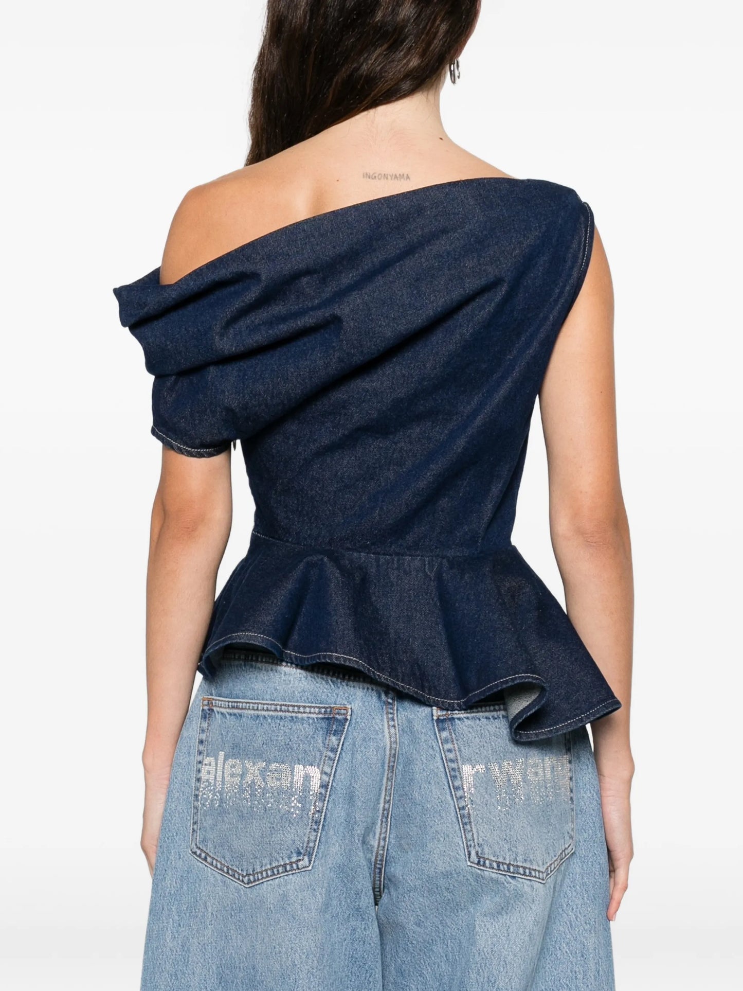 asymmetric ruffled top