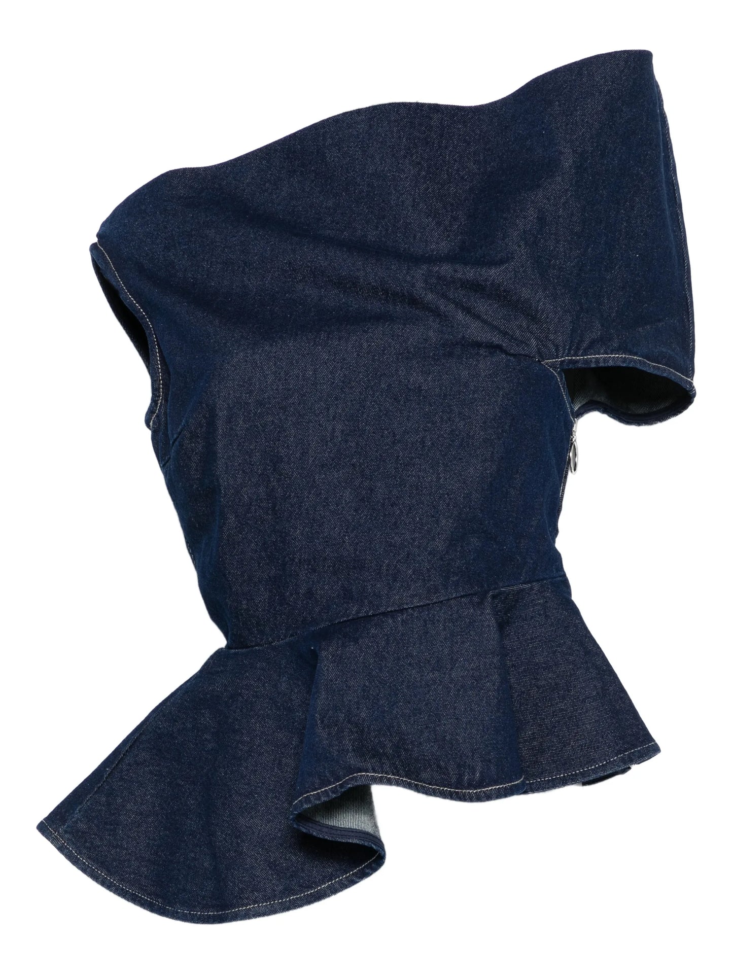 asymmetric ruffled top