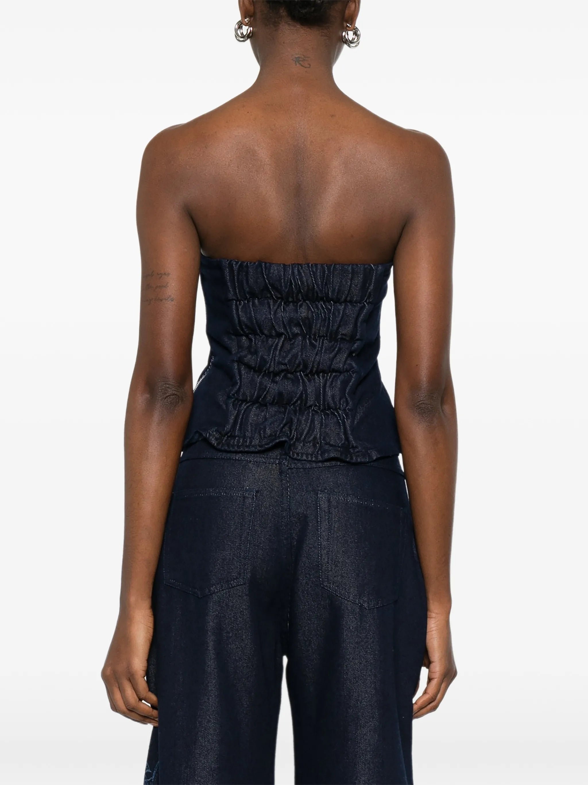 floral-motif corset top