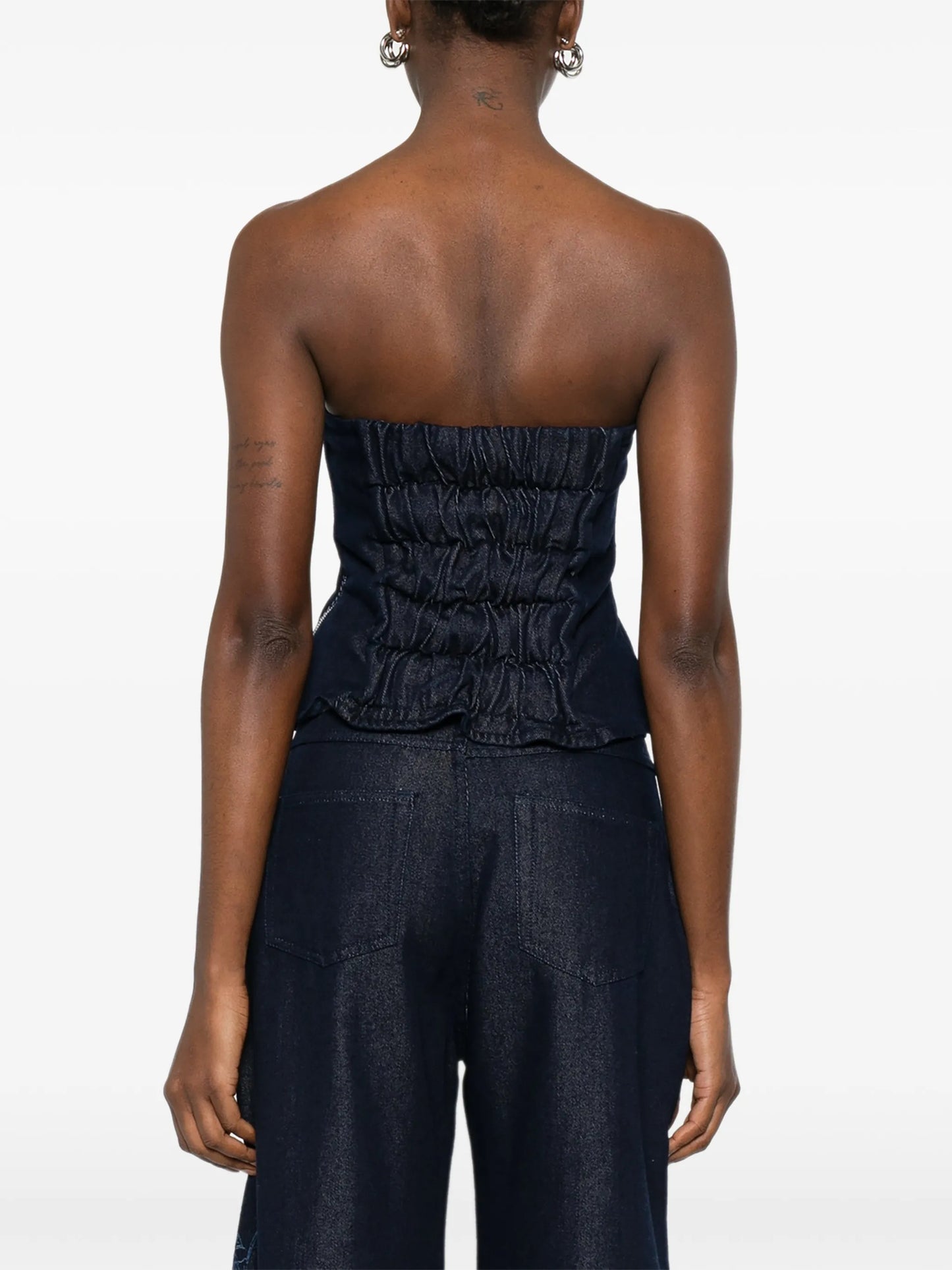 floral-motif corset top