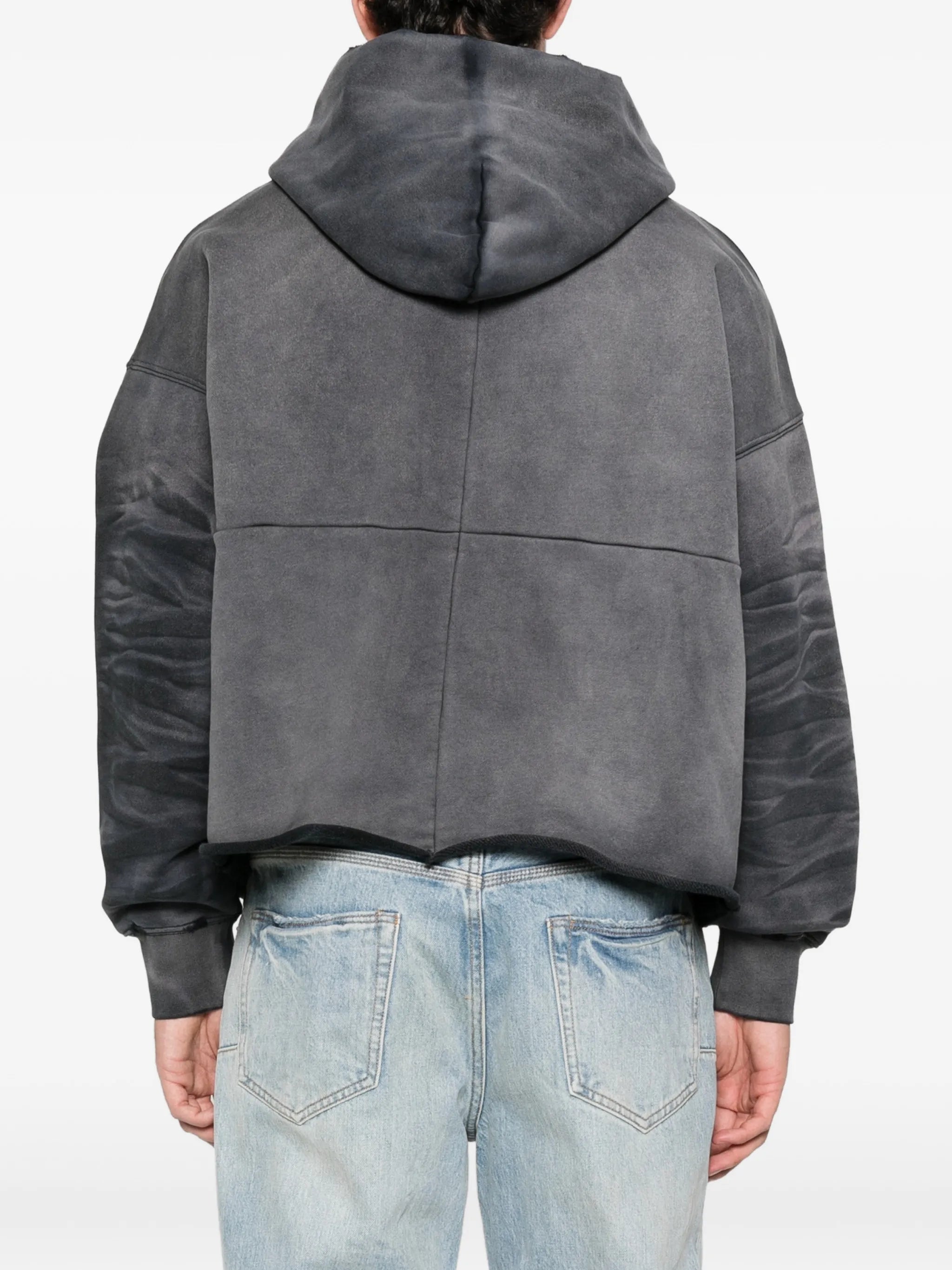 embellished hooded fleece hoodie