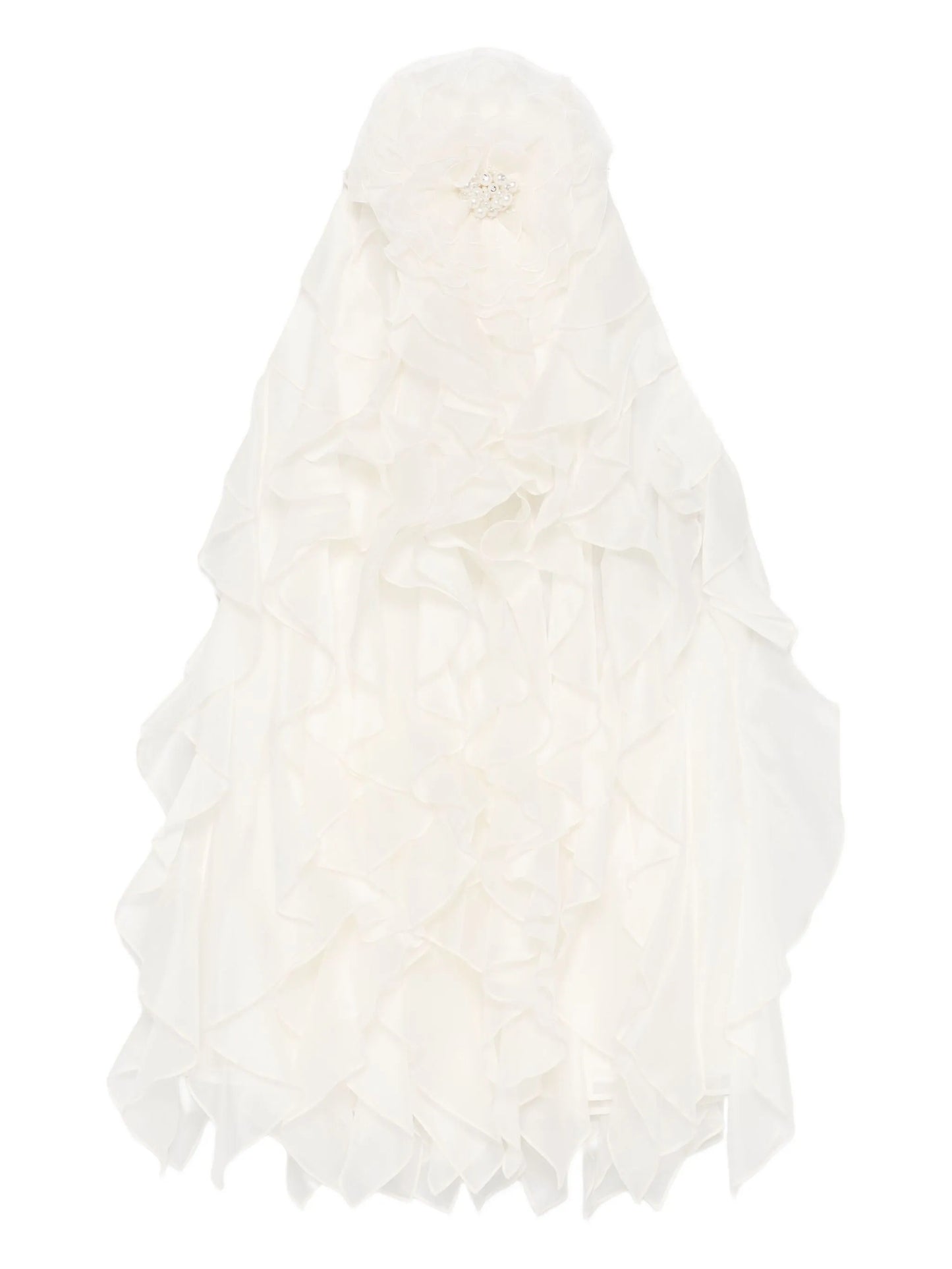 Arina ruffled flower mini dress