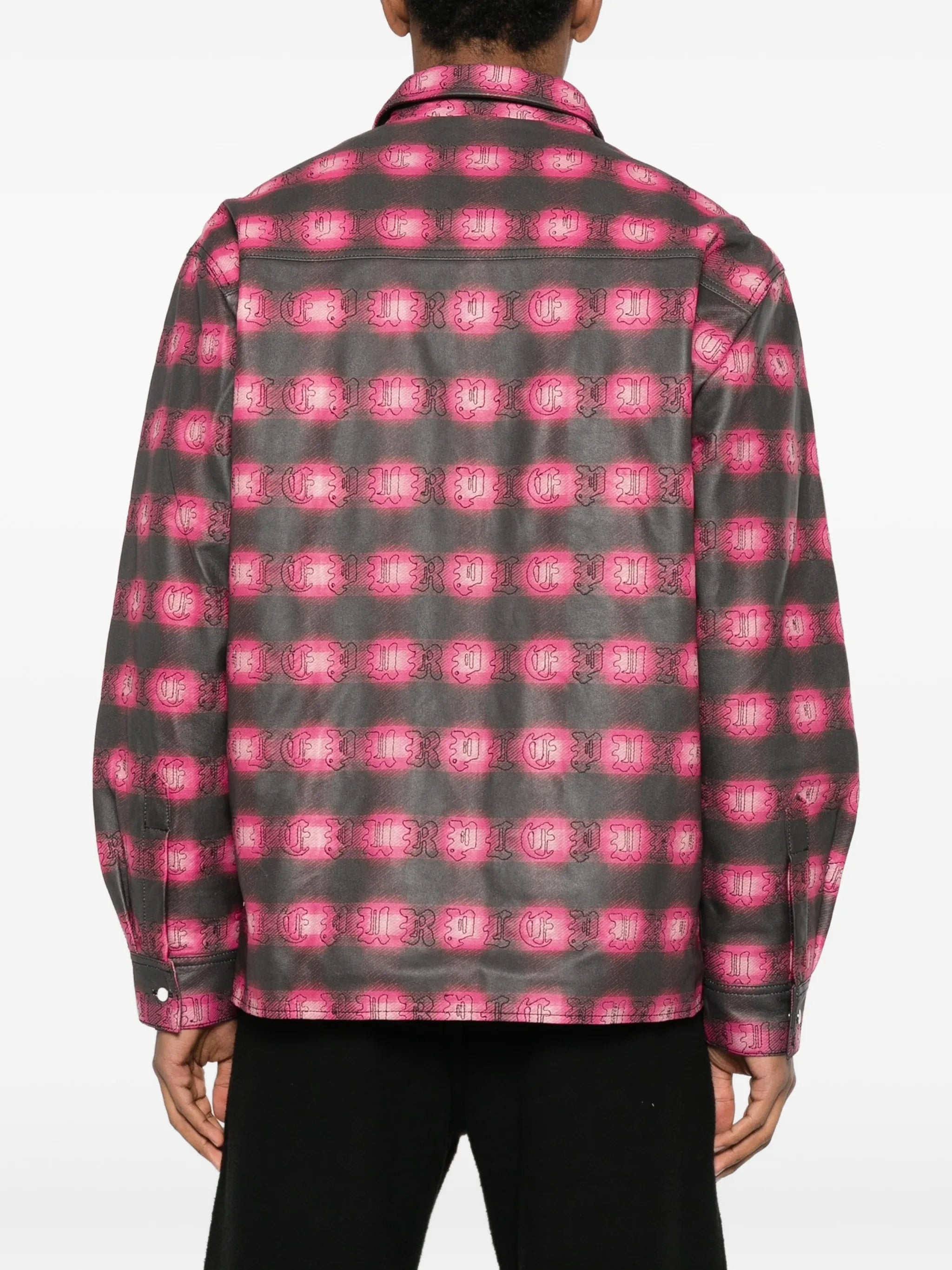 plaid leather jacket