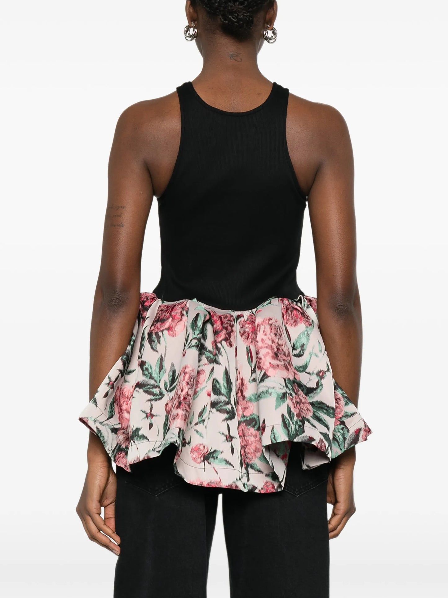 brocade peplum blouse