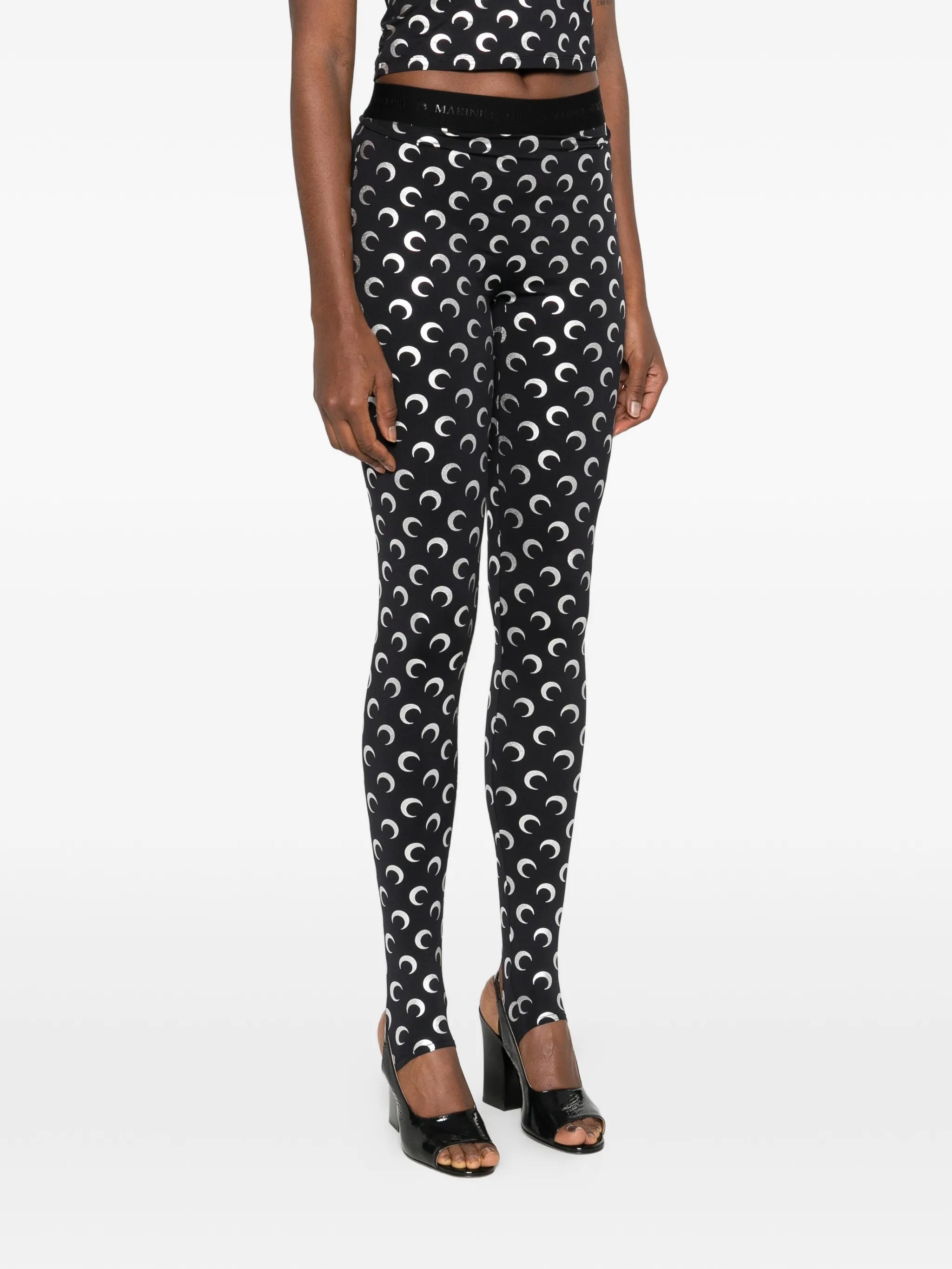 moon-print leggings