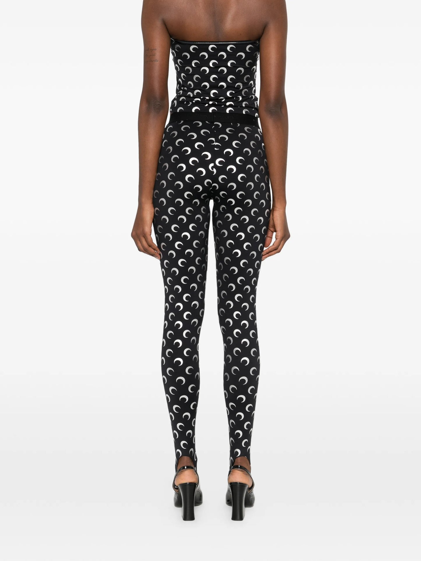 moon foil printed jersey legging
