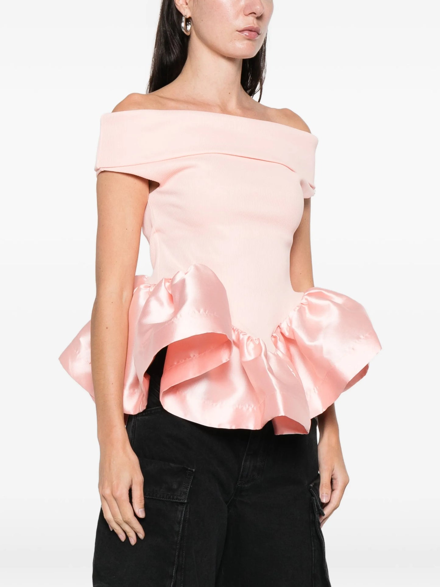off-shoulder peplum top