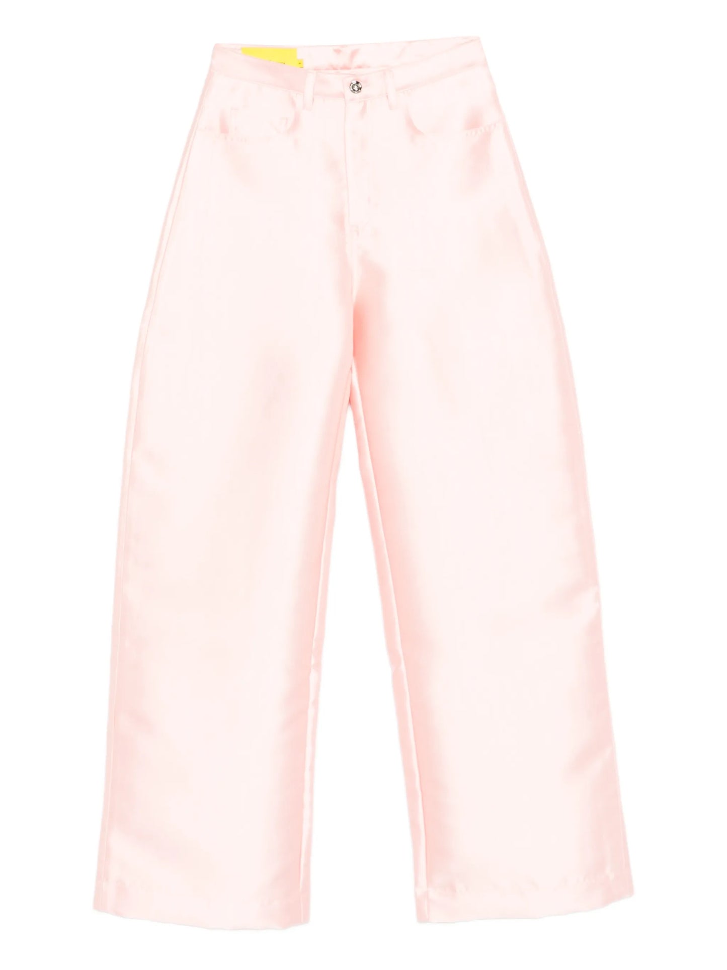 satin belt-loop trousers